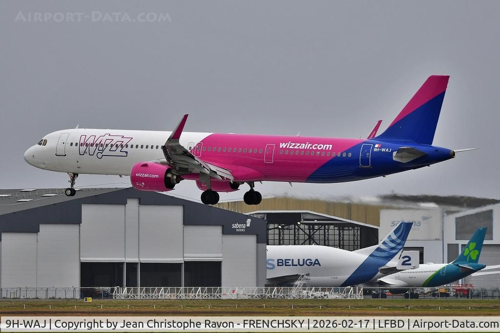 9H-WAJ, 2021 Airbus A321-271NX C/N 10369, Rome (FCO)	Bordeaux (BOD)	W46199