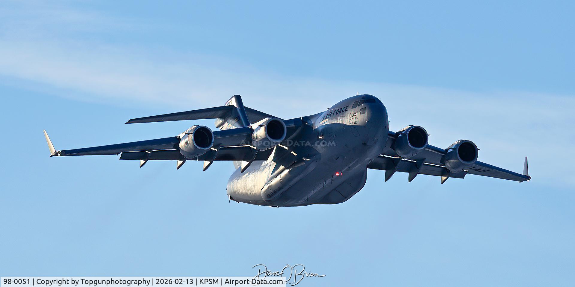 98-0051, 1999 Boeing C-17A Globemaster III C/N 50055/P-51, 144th AS	JB Elmendorf–Richardson, AK