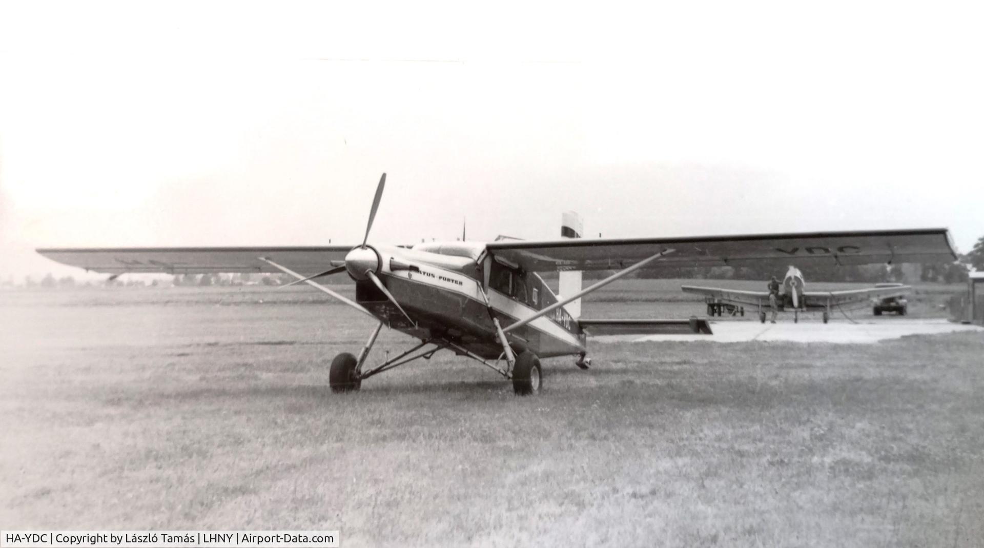 HA-YDC, 1971 Pilatus PC-6/B2-H2 Turbo Porter C/N 714, PC-6 Turbo Porter at Nyíregyháza airport (Hungary), 1970s...