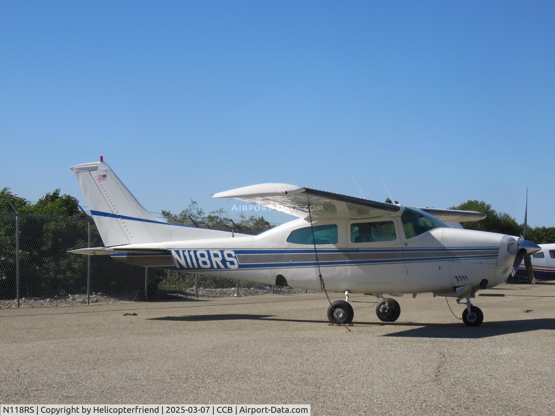 N118RS, 1974 Cessna T210L Turbo Centurion C/N 21060583, Parked by the south fence