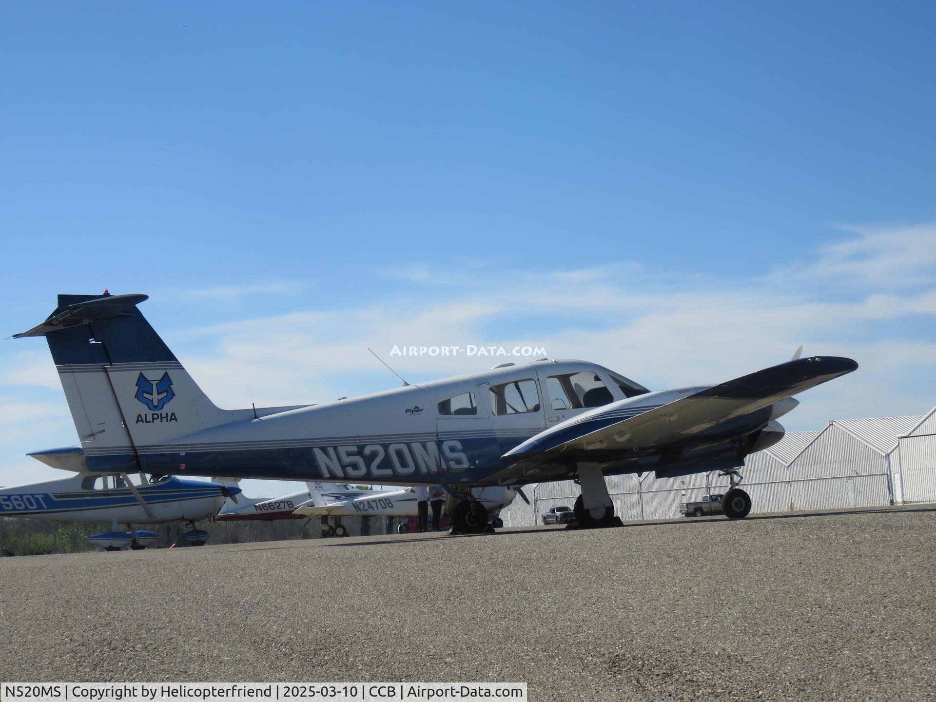 N520MS, 2006 Piper PA-44-180 Seminole C/N 4496230, Parked by south fence