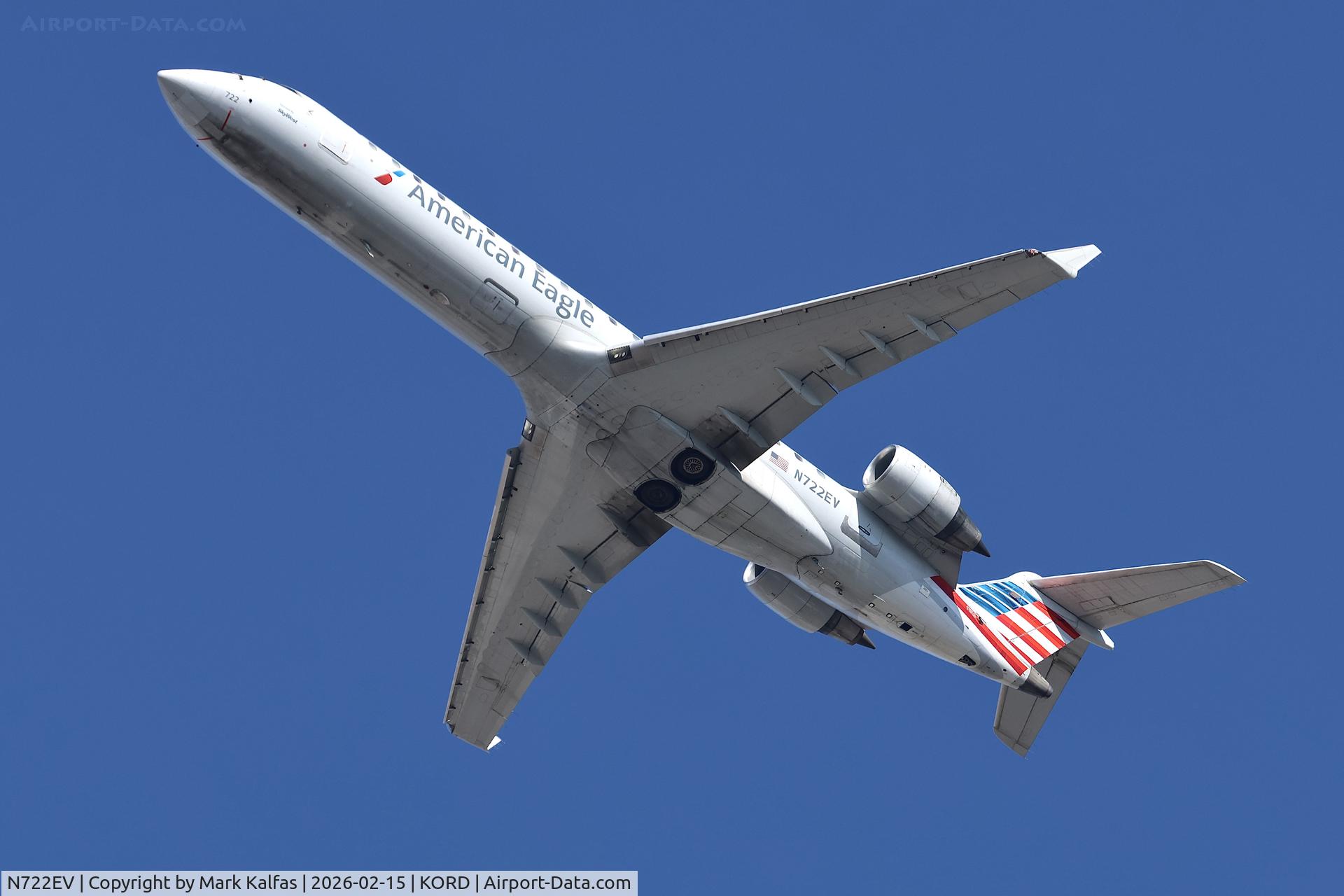 N722EV, 2003 Bombardier CRJ-701 (CL-600-2C10) Regional Jet C/N 10127, CRJ7 SkyWest/American Eagle Canadair Regional Jet CRJ-700 N722EV SKW6476 ORD-COS