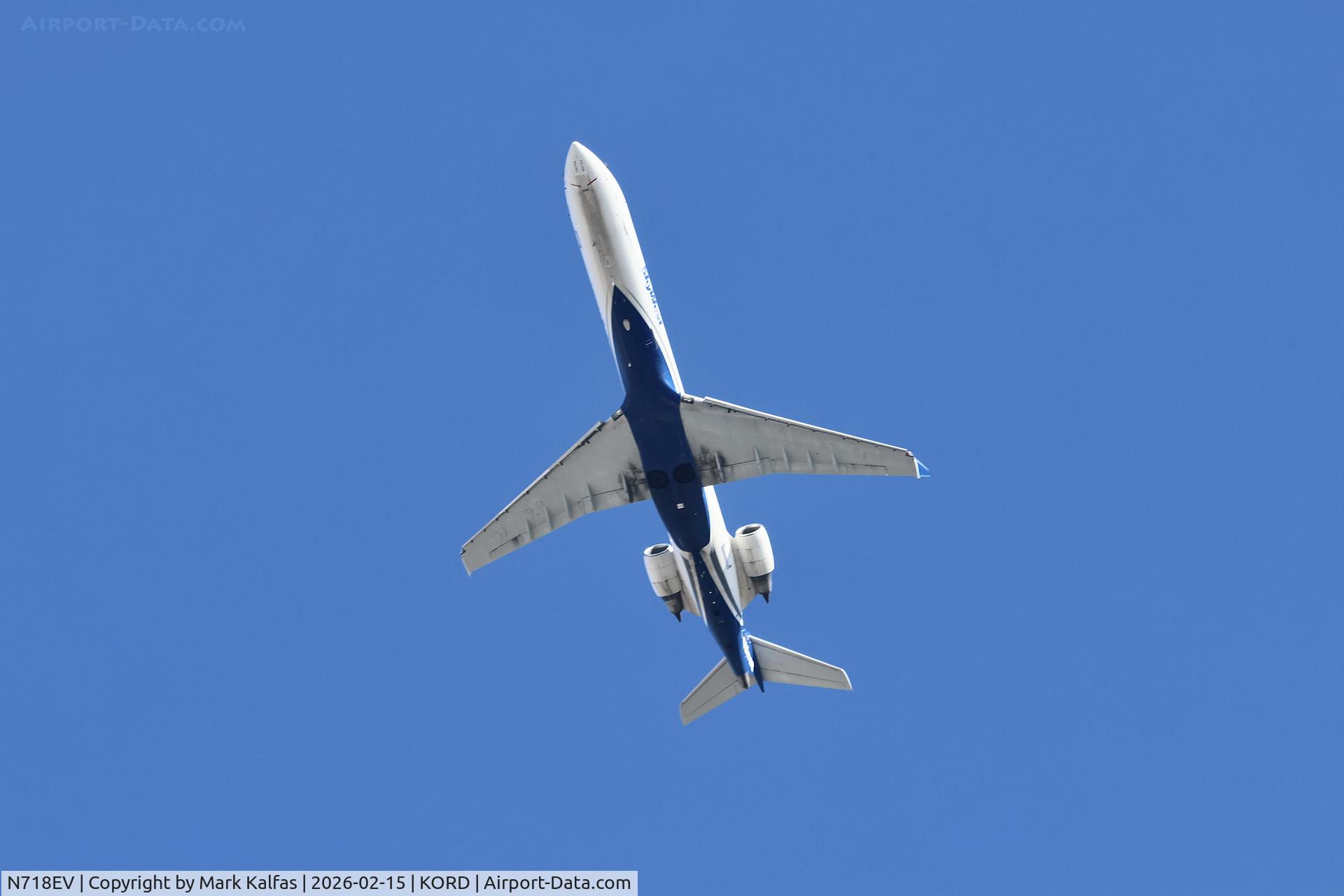 N718EV, 2003 Bombardier CRJ-701 (CL-600-2C10) Regional Jet C/N 10095, CRJ7 SkyWest / United Express Canadair Regional Jet CRJ-550 N718EV, SKW5510 ORD-LNK