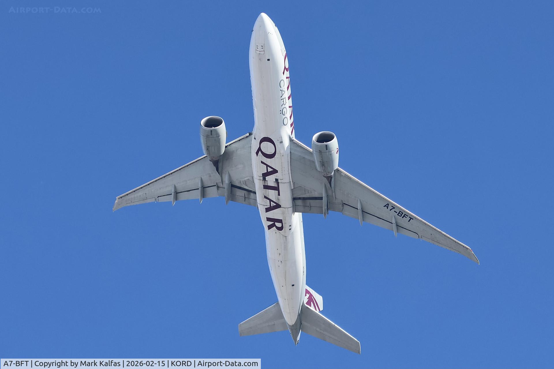 A7-BFT, 2019 Boeing 777-F C/N 66338, B77L QATAR Boeing 777F A7-BFT, QTR8172 ORD-BOG