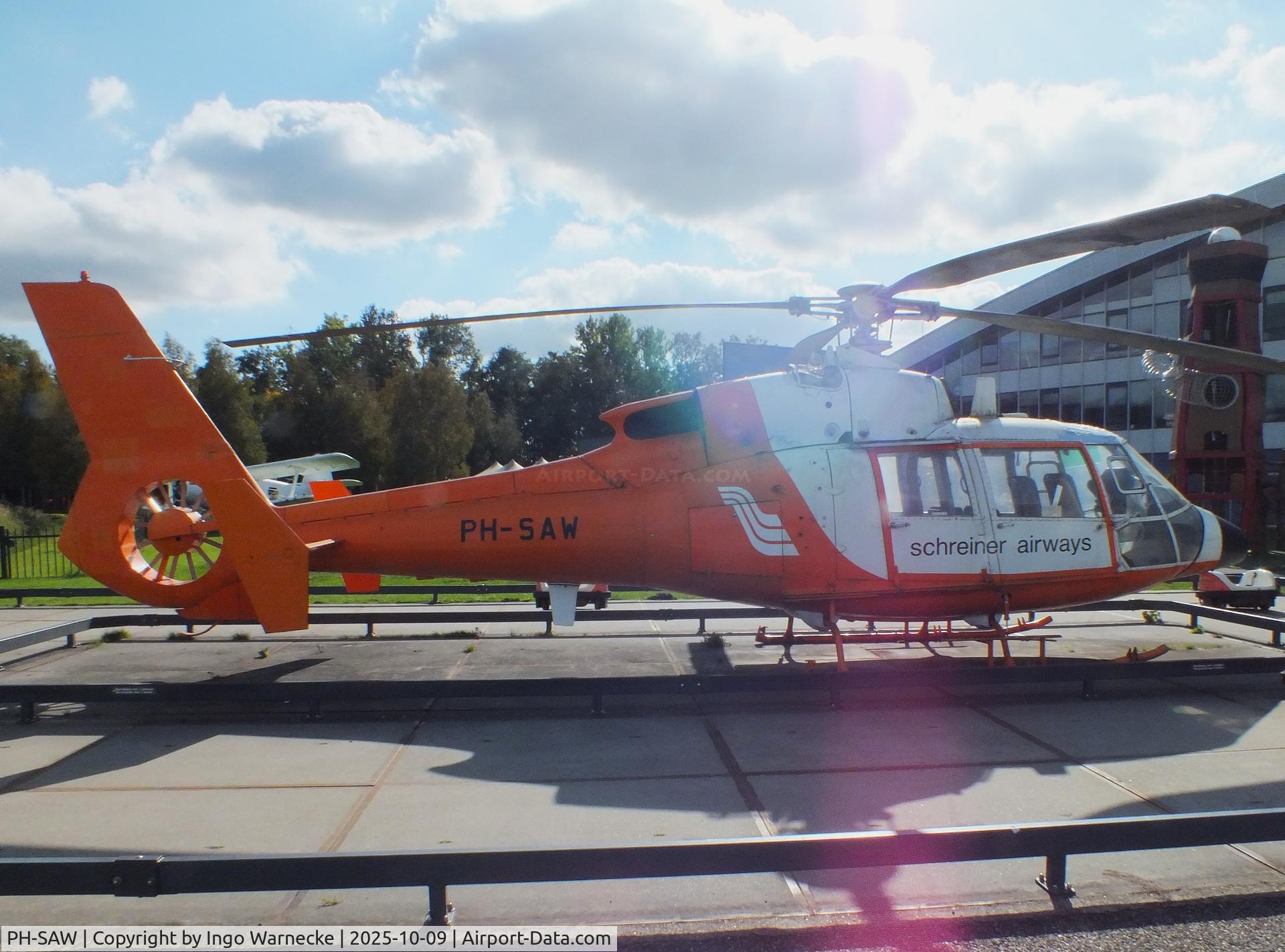 PH-SAW, Aérospatiale SA-365C-1 Dauphin 2 C/N 5053, Aérospatiale SA.365C-1 Dauphin 2 at the Aviodrome, Lelystad