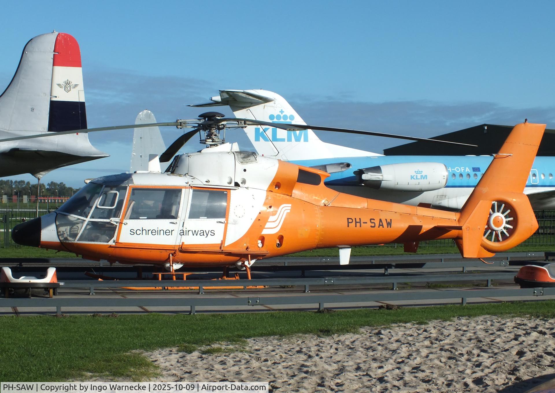 PH-SAW, Aérospatiale SA-365C-1 Dauphin 2 C/N 5053, Aérospatiale SA.365C-1 Dauphin 2 at the Aviodrome, Lelystad