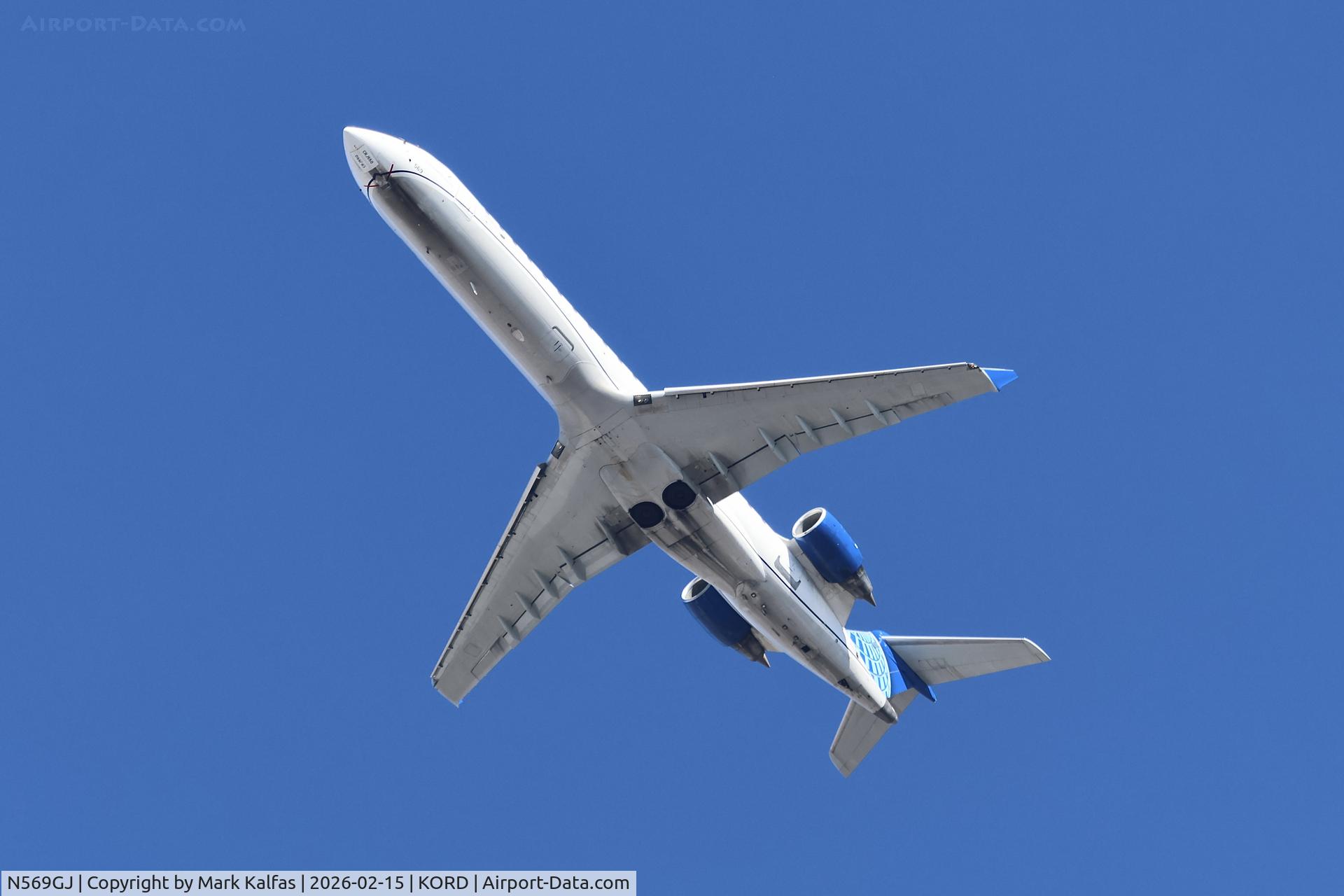 N569GJ, 2003 Bombardier CRJ-700 (CL-600-2C10) Regional Jet C/N 10109, CRJ7 GOJET / UNITED EXPRESS Canadair Regional Jet CRJ-550 N569G GJS4483 ORD-CID