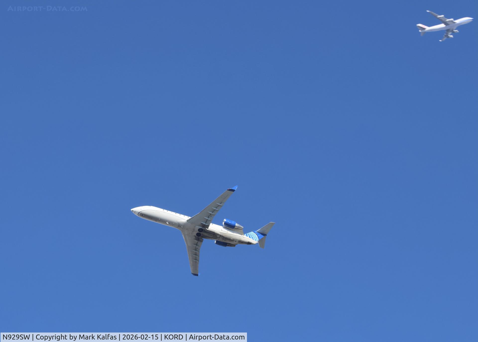 N929SW, 2002 Bombardier CRJ-200LR (CL-600-2B19) C/N 7703, CRJ2 SkyWest / United Express Canadair Regional Jet CRJ-200 N929SW SKW5255 ORD-ATW