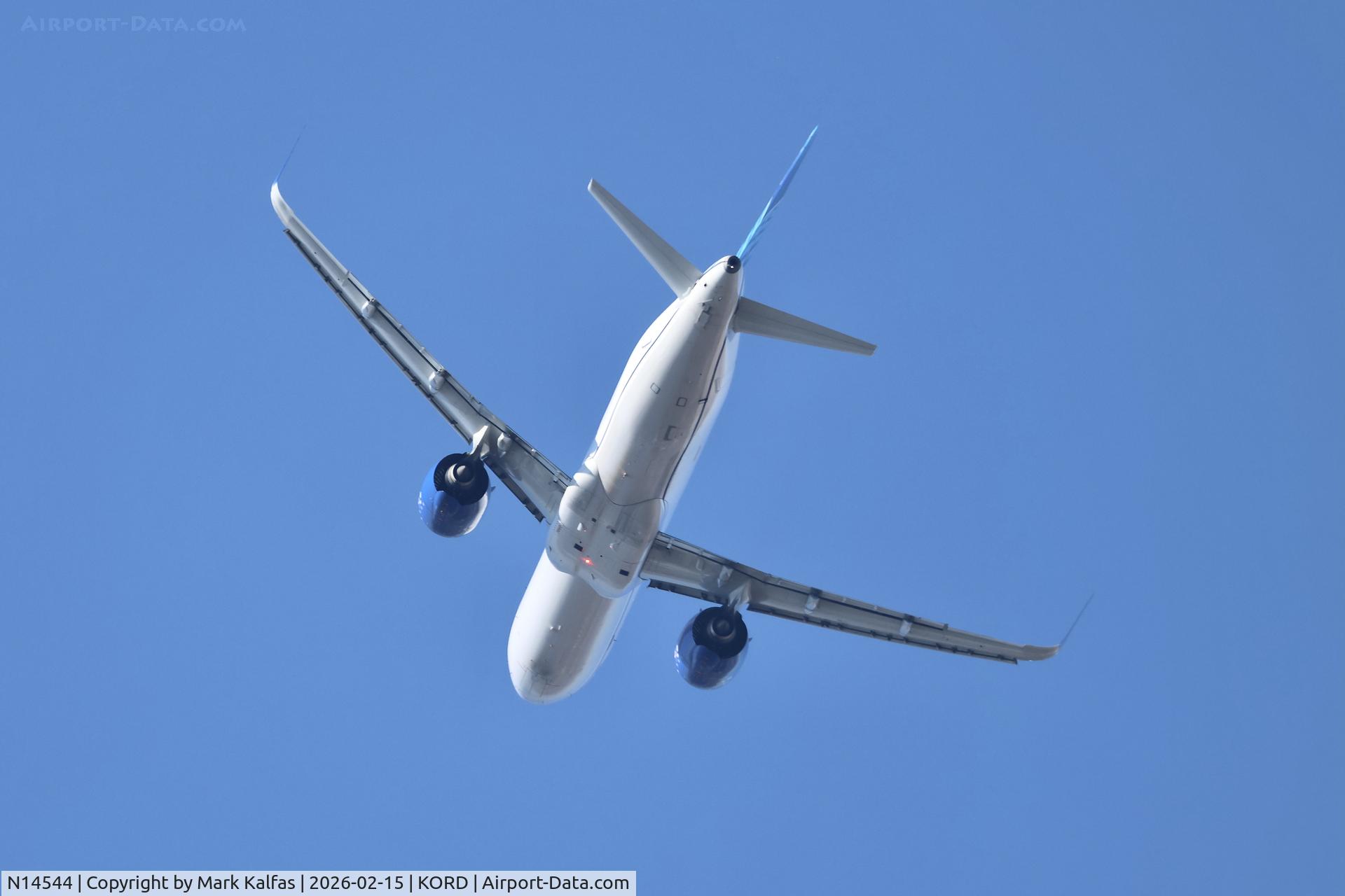 N14544, 2025 Airbus A321-271NX C/N 12671, A21N United Airbus A321neo N14544 UA1502 ORD-IAD