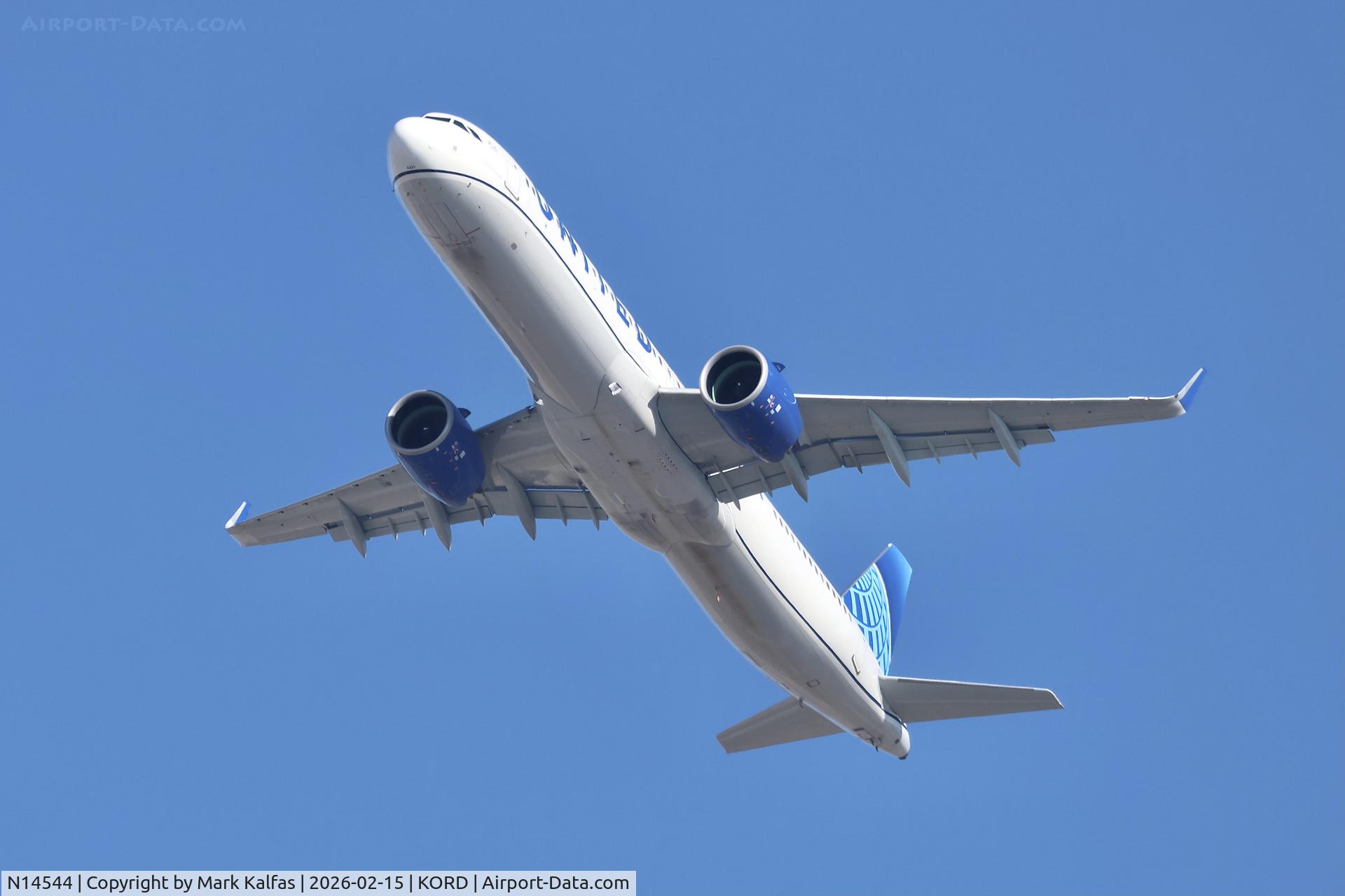 N14544, 2025 Airbus A321-271NX C/N 12671, A21N United Airbus A321neo N14544 UA1502 ORD-IAD