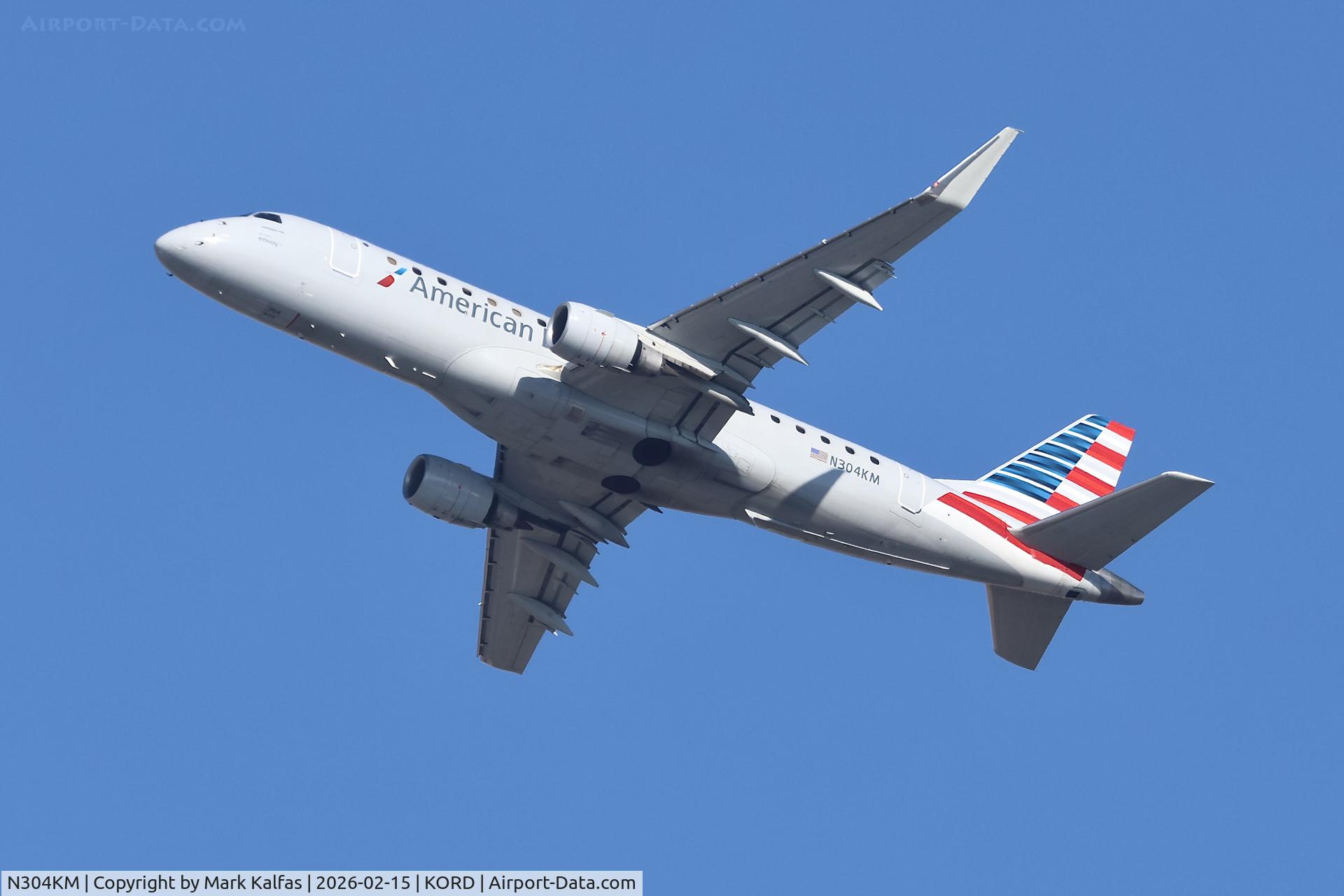 N304KM, 2022 Embraer 175LR (ERJ-170-200LR) C/N 17000932, E170 Envoy / American Eagle EMBRAER S A ERJ 170-200 LR N304KM ENY3407 ORD-ALB