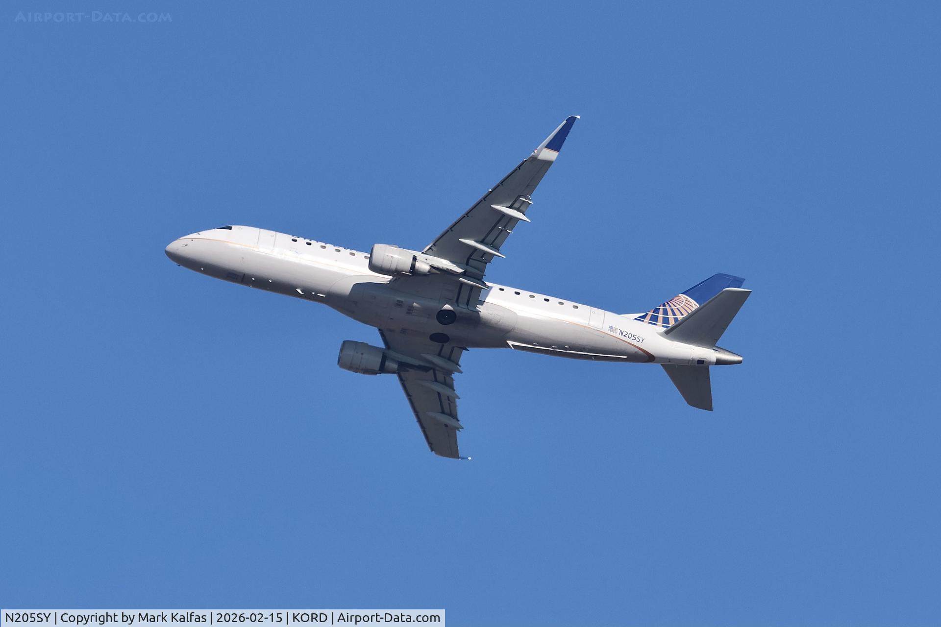 N205SY, 2017 Embraer 175LR (ERJ-170-200LR) C/N 17000636, E75L SkyWest / United Express Embraer 175LR (ERJ-170-200LR) N205SY SKW5217 ORD-YYZ
