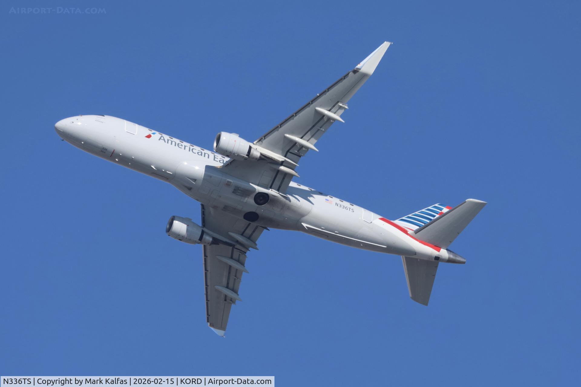 N336TS, 2025 Embraer E175LR C/N 1010, E170 Envoy / American Eagle ERJ 170-200 LR N336TS ENY3644 ORD-PWM