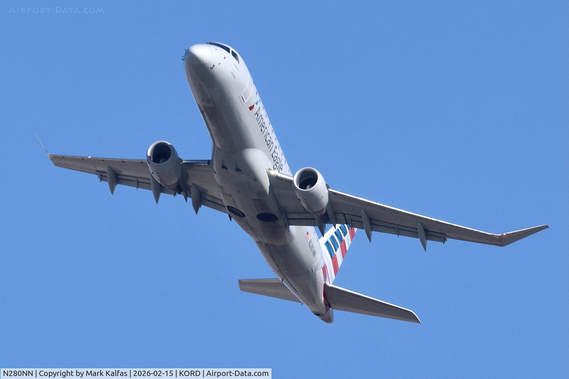 N280NN, 2019 Embraer 175LR (ERJ-170-200LR) C/N 17000800, E170 Envoy / American Eagle EMBRAER ERJ 170-200 LR N280NN ENY4185 ORD-MC