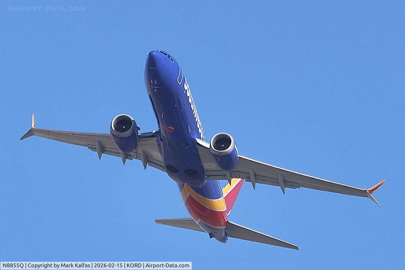N8855Q, 2023 Boeing 737-8 MAX C/N 67495, B38M Southwest Boeing 737 MAX 8 N8855Q SWA4283 ORD-LAS