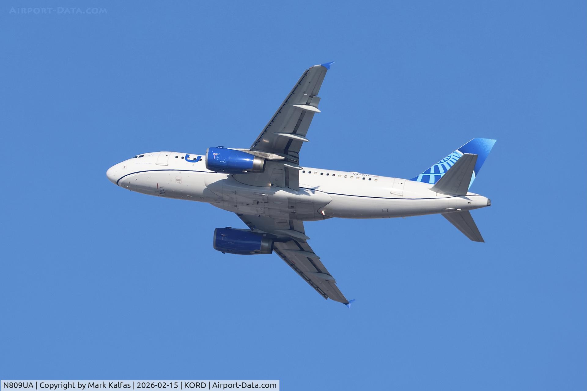 N809UA, 1998 Airbus A319-131 C/N 825, A319 United Airbus A319-131 N809UA UA1657 ORD-MSN