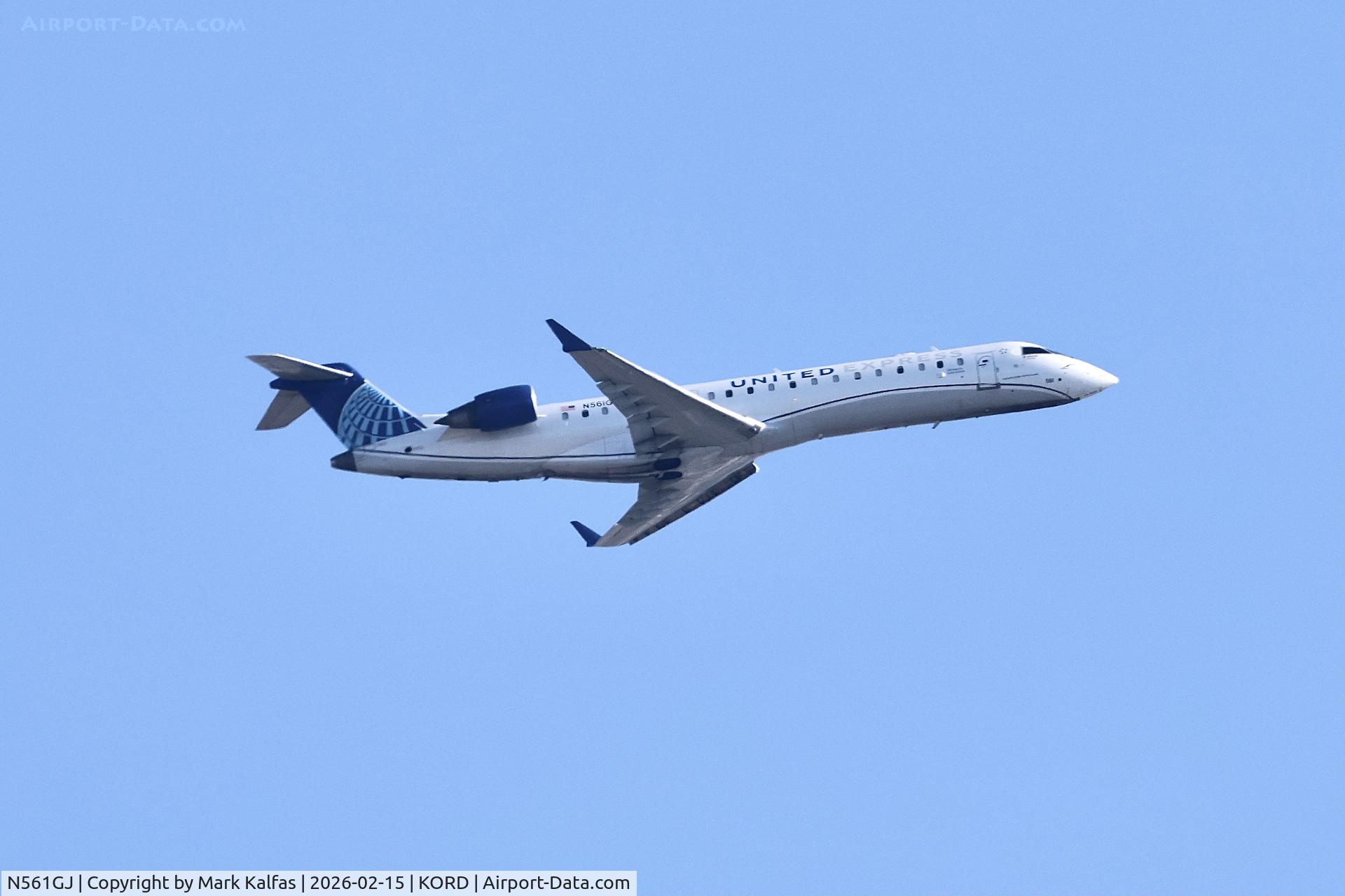 N561GJ, 2002 Bombardier CRJ-700 (CL-600-2C10) Regional Jet C/N 10070, CRJ7 GoJet/ United Express Canadair Regional Jet CRJ-550 N561GJ GJS4494 ORD-STL