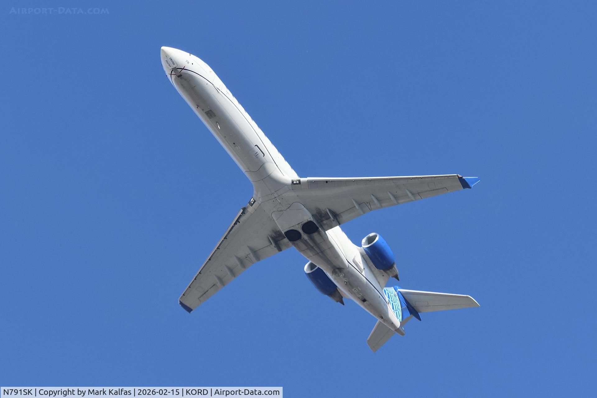 N791SK, 2009 Bombardier CRJ-700 (CL-600-2C10) Regional Jet C/N 10293, CRJ7 SkyWest / United Express Canadair Regional Jet CRJ-550 N791SK SKW5574 ORD-ROC