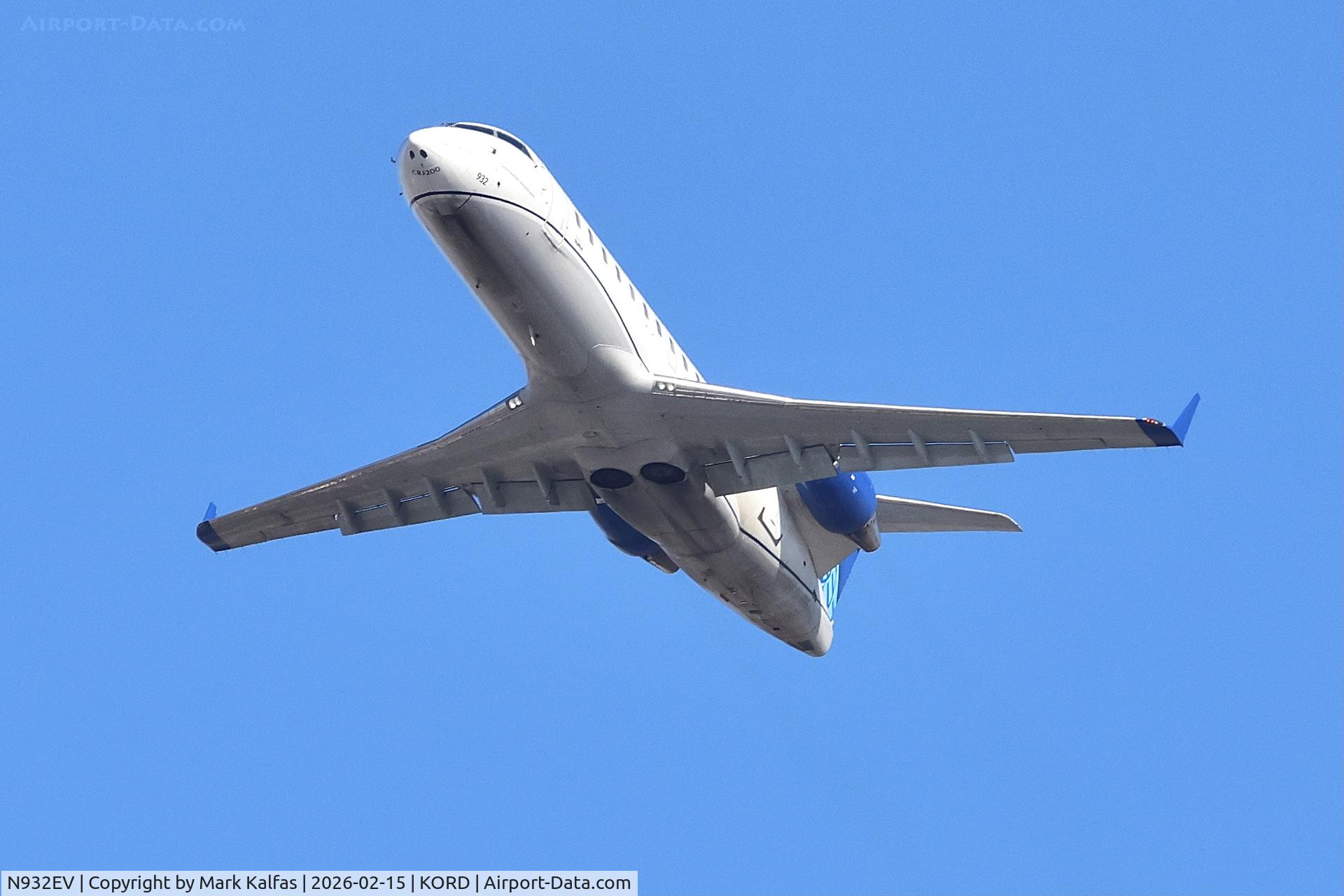 N932EV, 2005 Bombardier CRJ-200ER (CL-600-2B19) C/N 8016, CRJ2 SkyWest /United Express Canadair Regional Jet CRJ-200 N932EV SKW5496 ORD-SBN