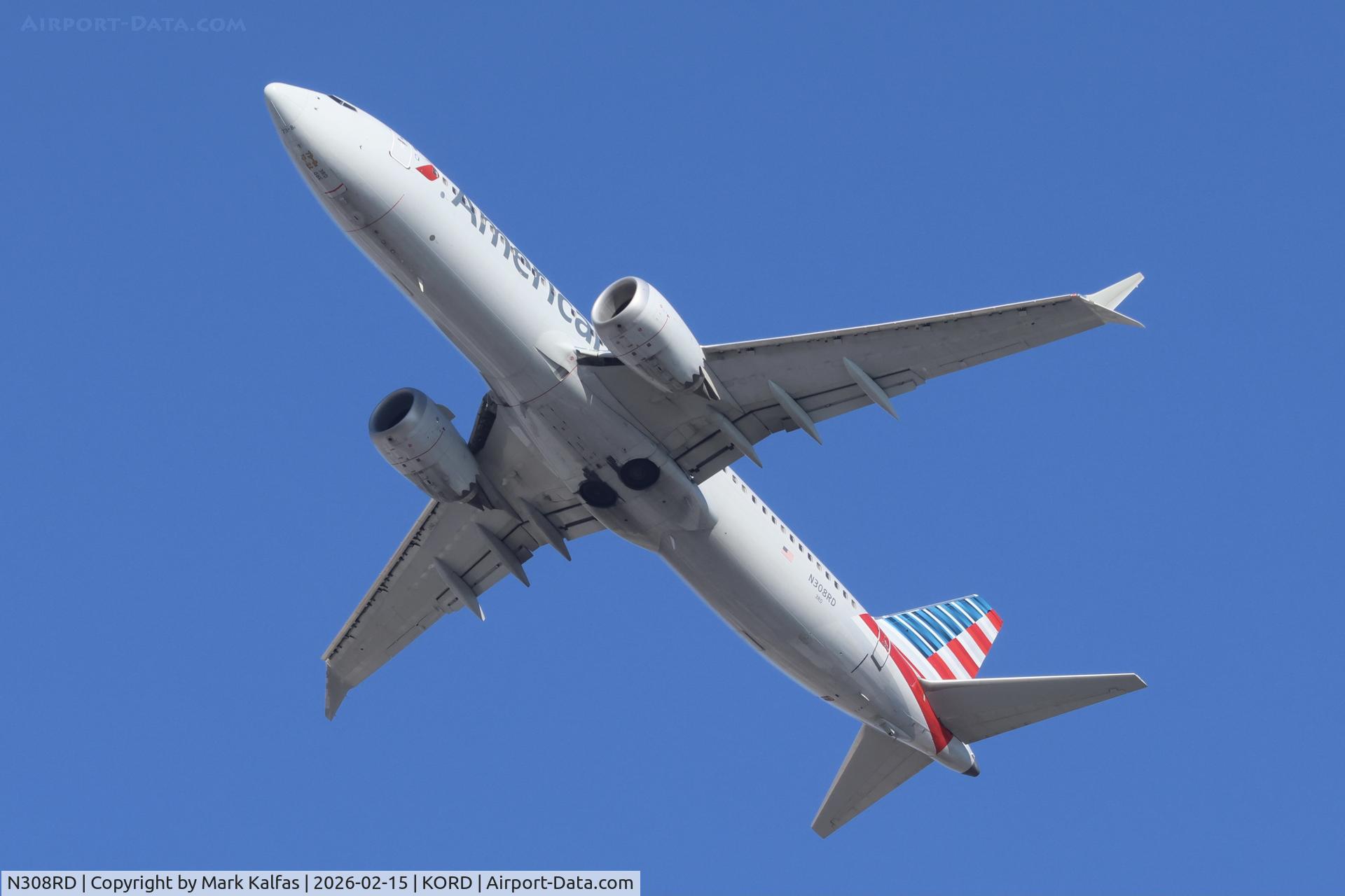 N308RD, 2017 Boeing 737-8 MAX C/N 44446, B38M American Boeing 737-8 MAX N308RD AA2212 ORD-SNA