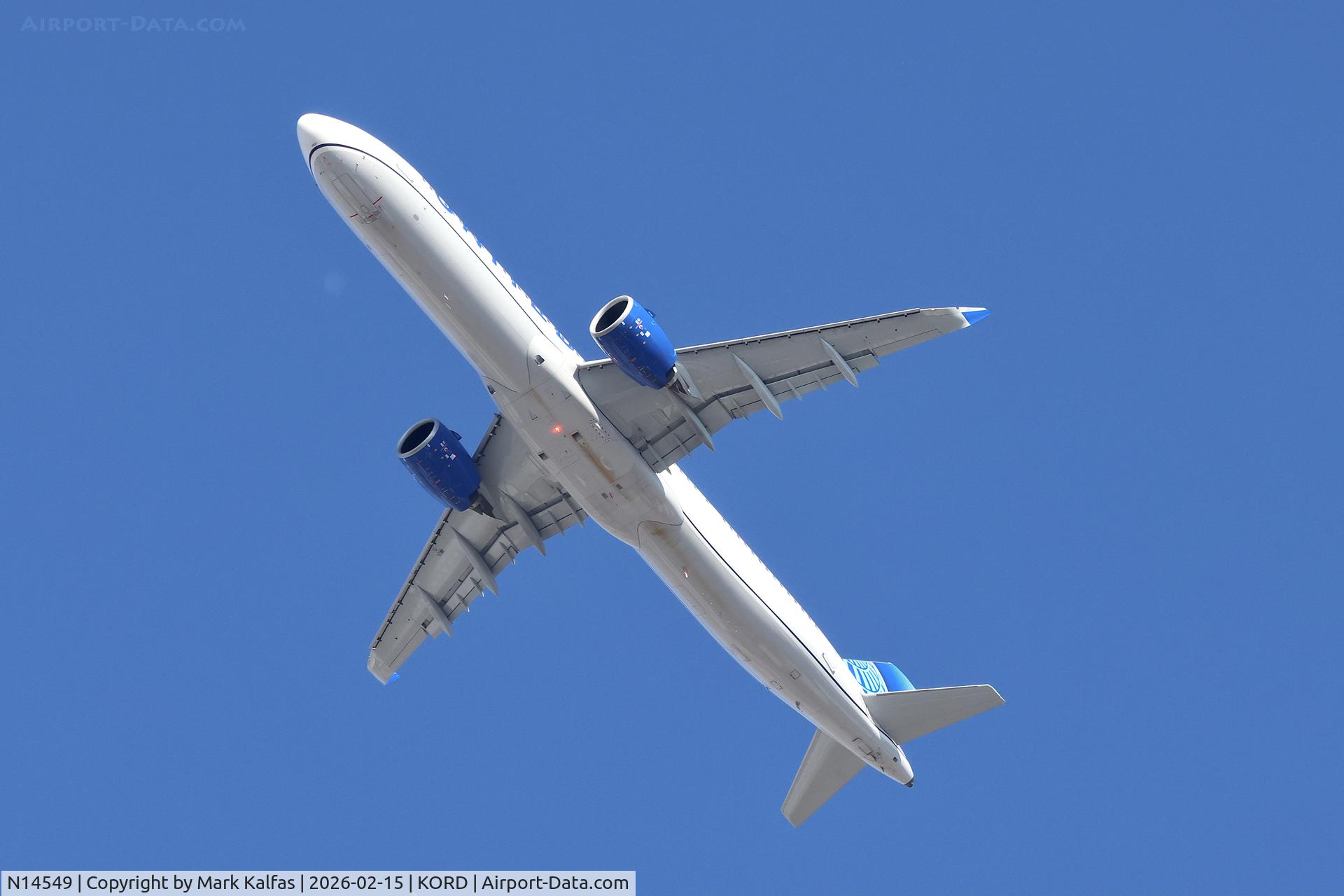 N14549, 2025 Airbus 321-271NX C/N 12742, A21N United Airbus A321neo N14549 UA745 ORD-PHX