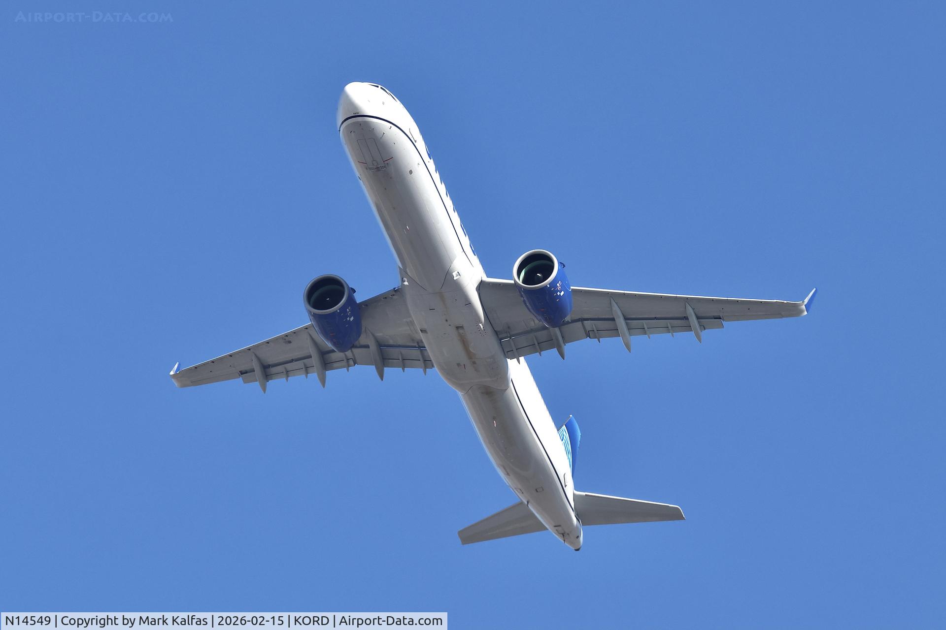N14549, 2025 Airbus 321-271NX C/N 12742, A21N United Airbus A321neo N14549 UA745 ORD-PHX