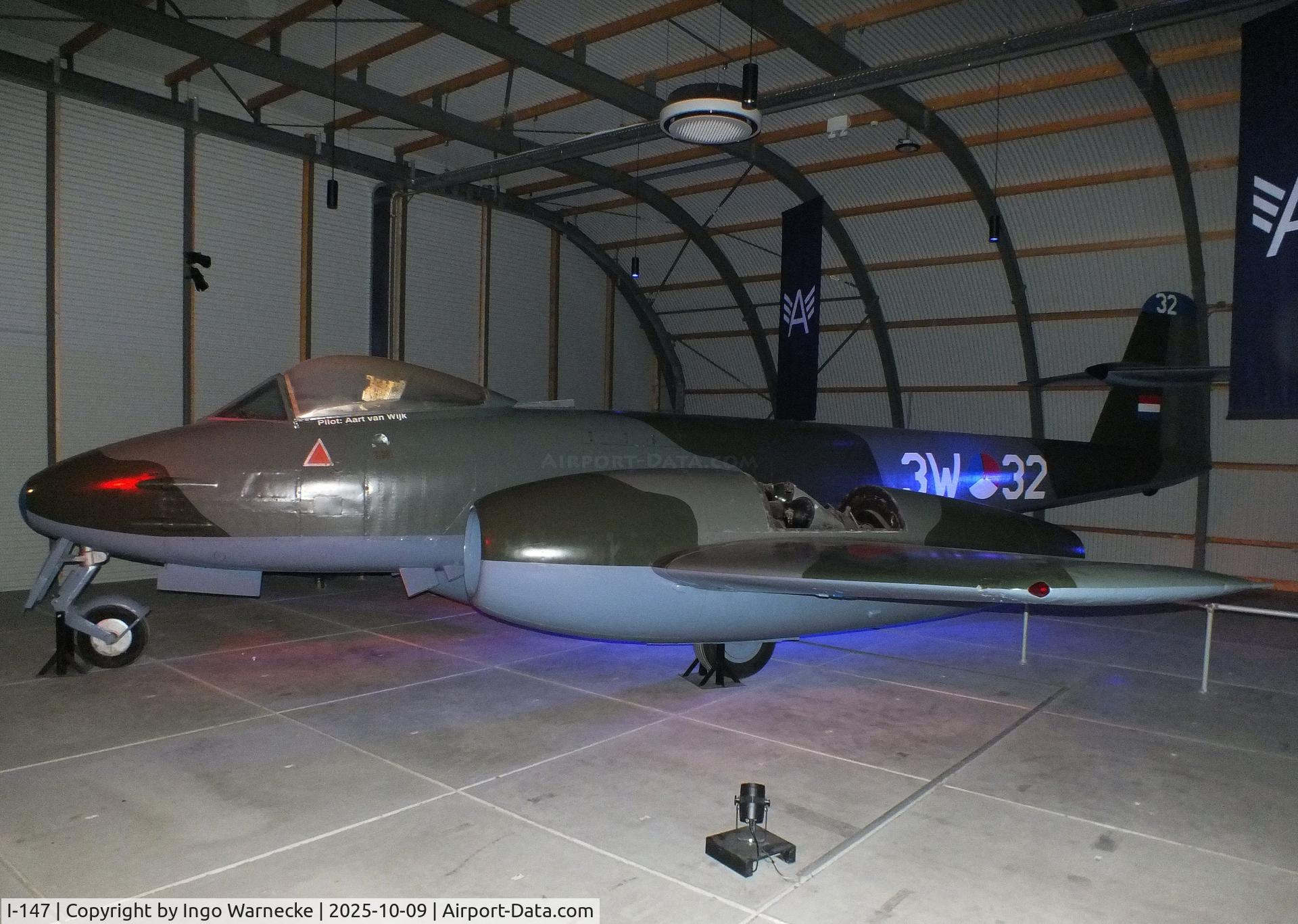 I-147, 1953 Gloster Meteor F.8 C/N 6466, Gloster Meteor F8 at the Aviodrome, Lelystad