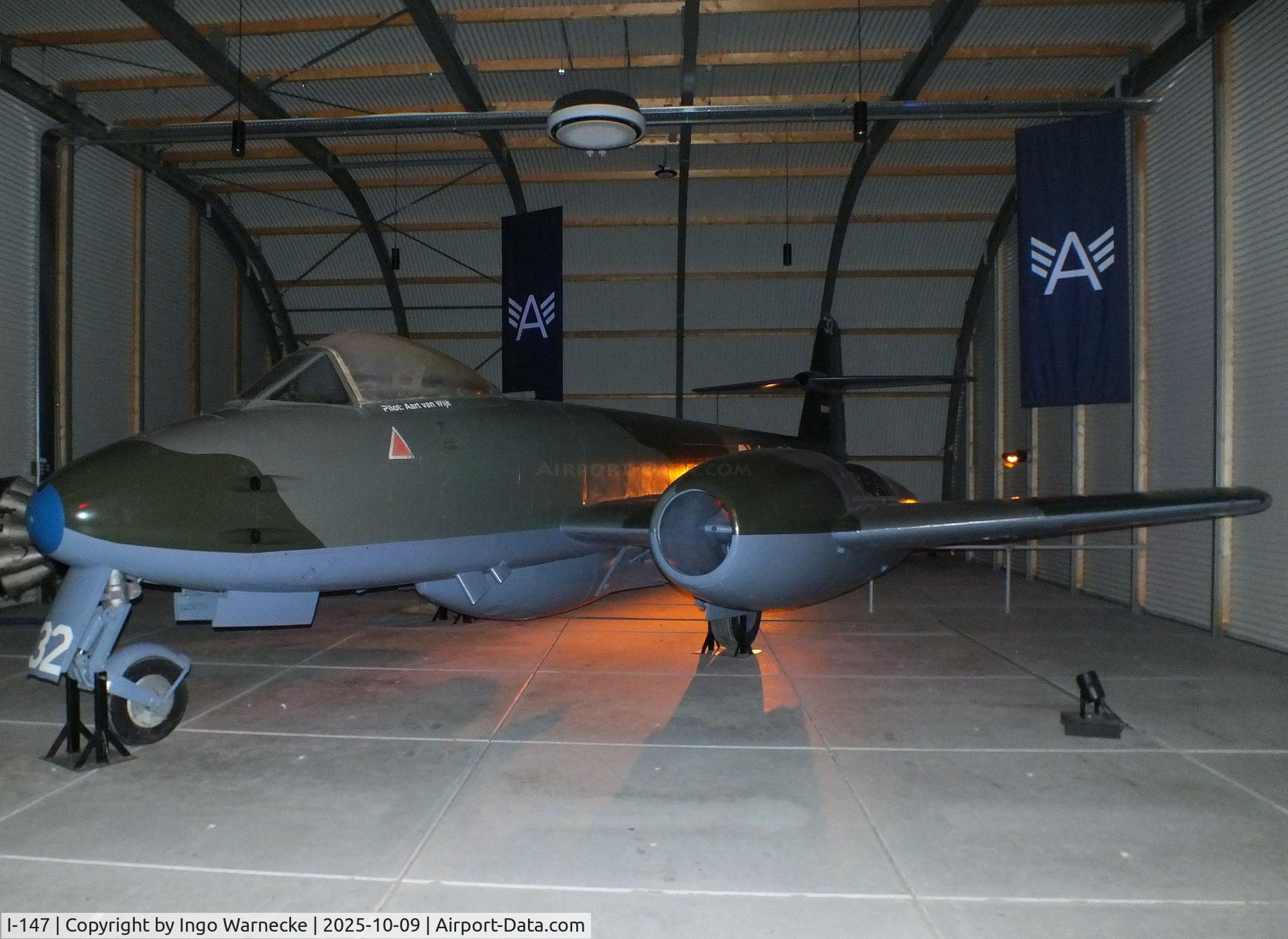 I-147, 1953 Gloster Meteor F.8 C/N 6466, Gloster Meteor F8 at the Aviodrome, Lelystad