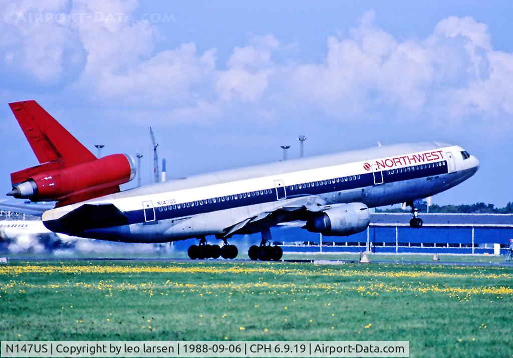 N147US, 1973 Douglas DC-10-40 C/N 46756, Copenhagen 6.9.1988