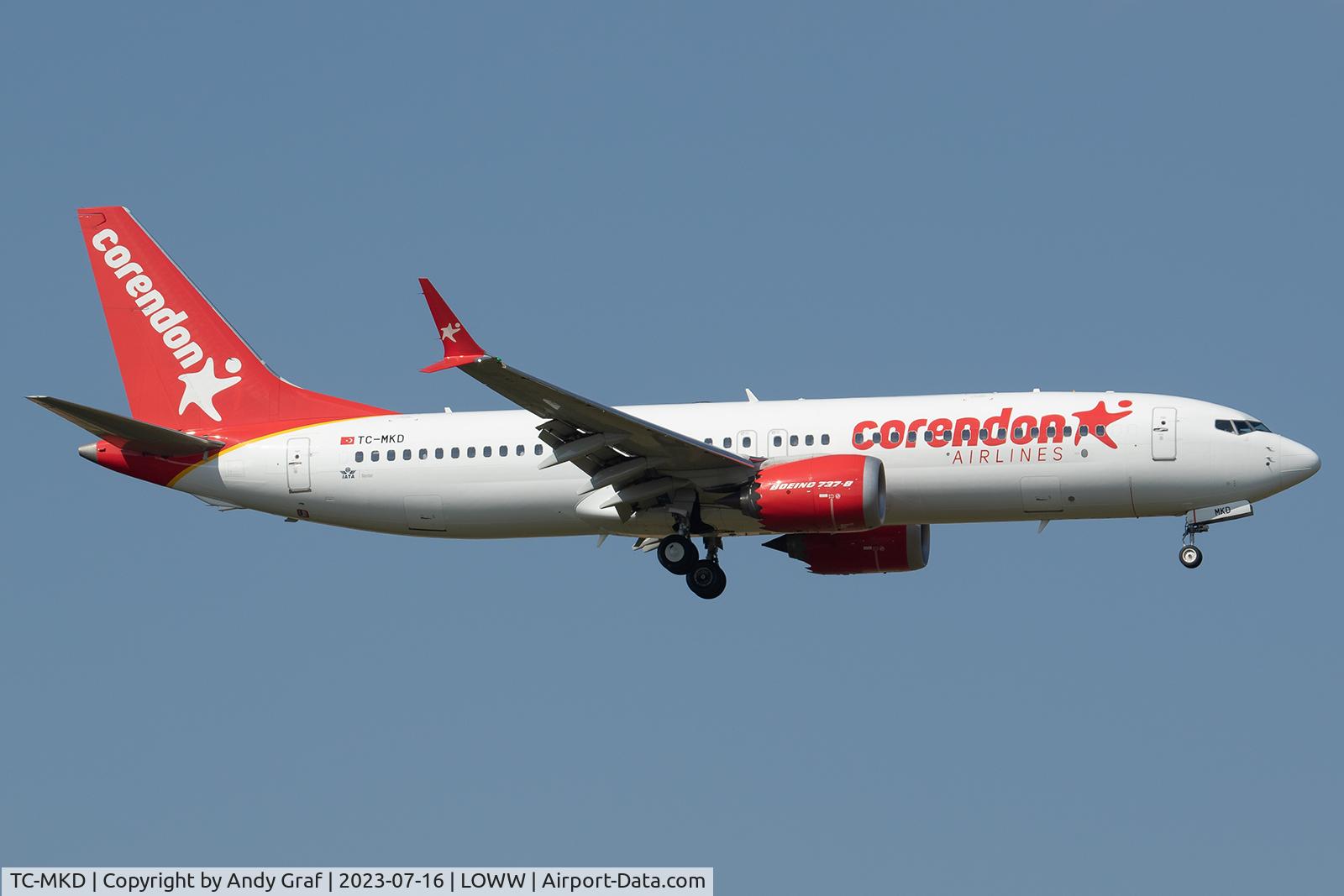 TC-MKD, 2022 Boeing 737-8 MAX C/N 65186, Corendon 737 Max 8