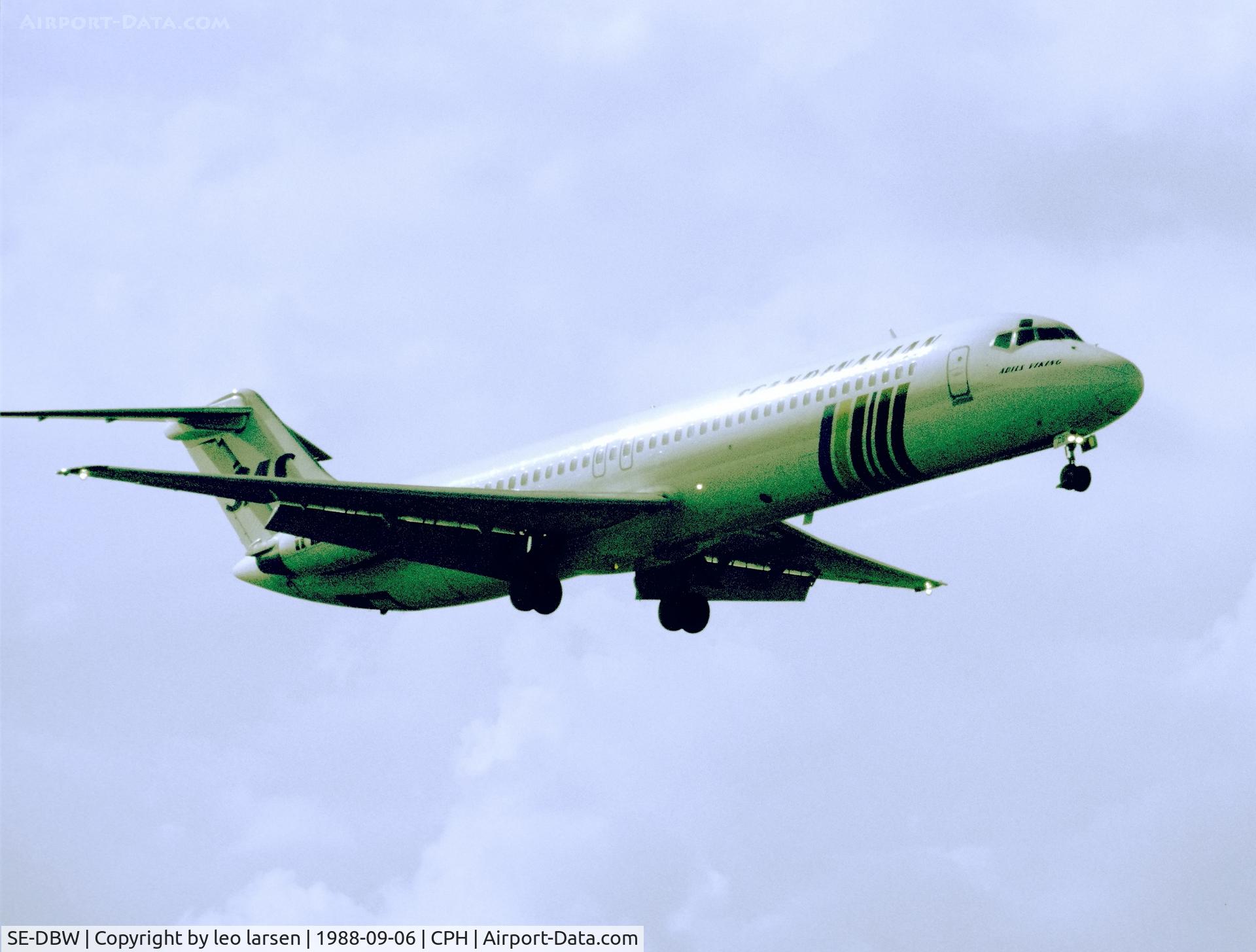 SE-DBW, 1968 Douglas DC-9-41 C/N 47117, Copenhagen 6.9.1988