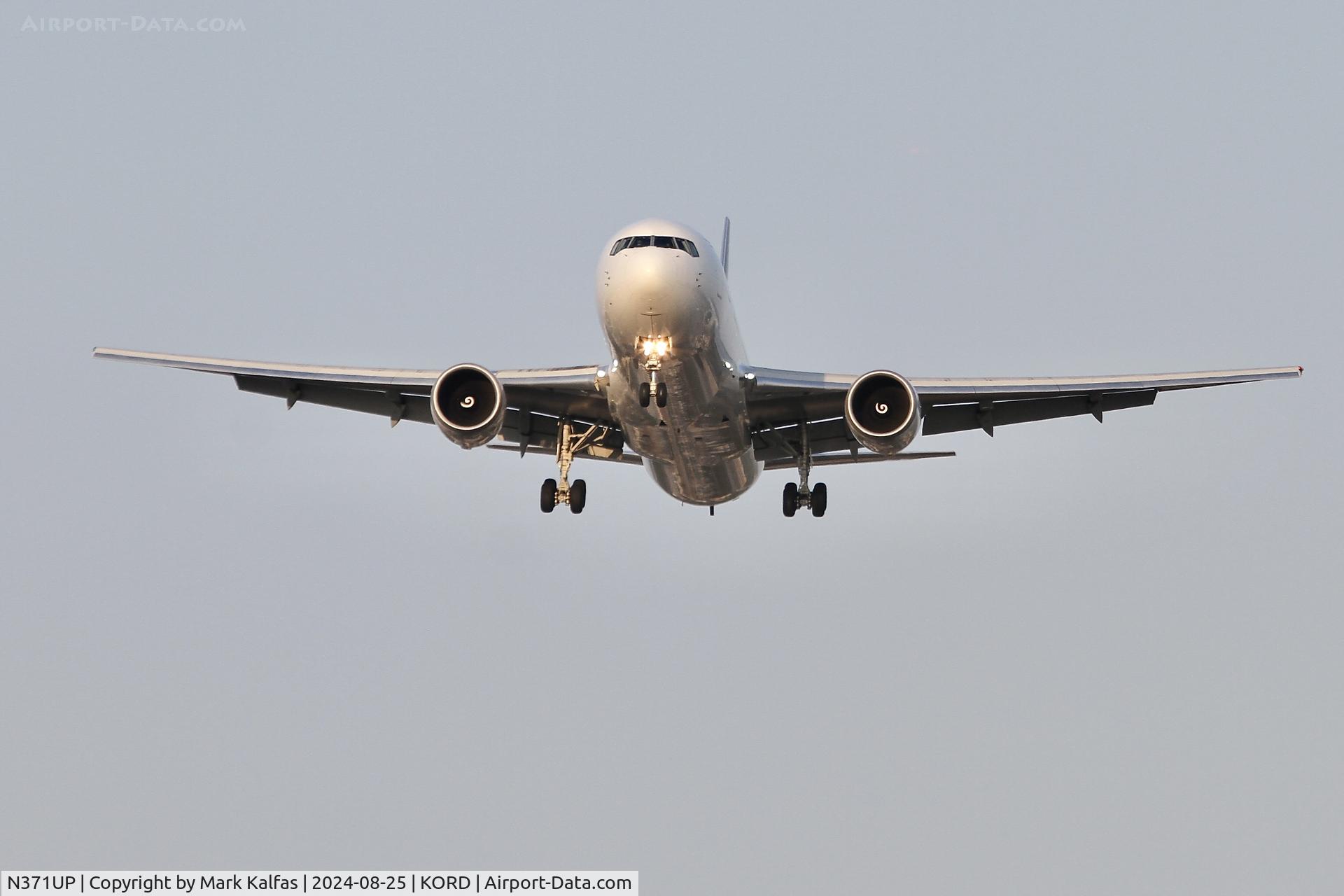 N371UP, 2020 Boeing 767-34AF/ER C/N 65791, B763 UPS  Boeing 767-34AF/ER N371UP arriving 28C KORD