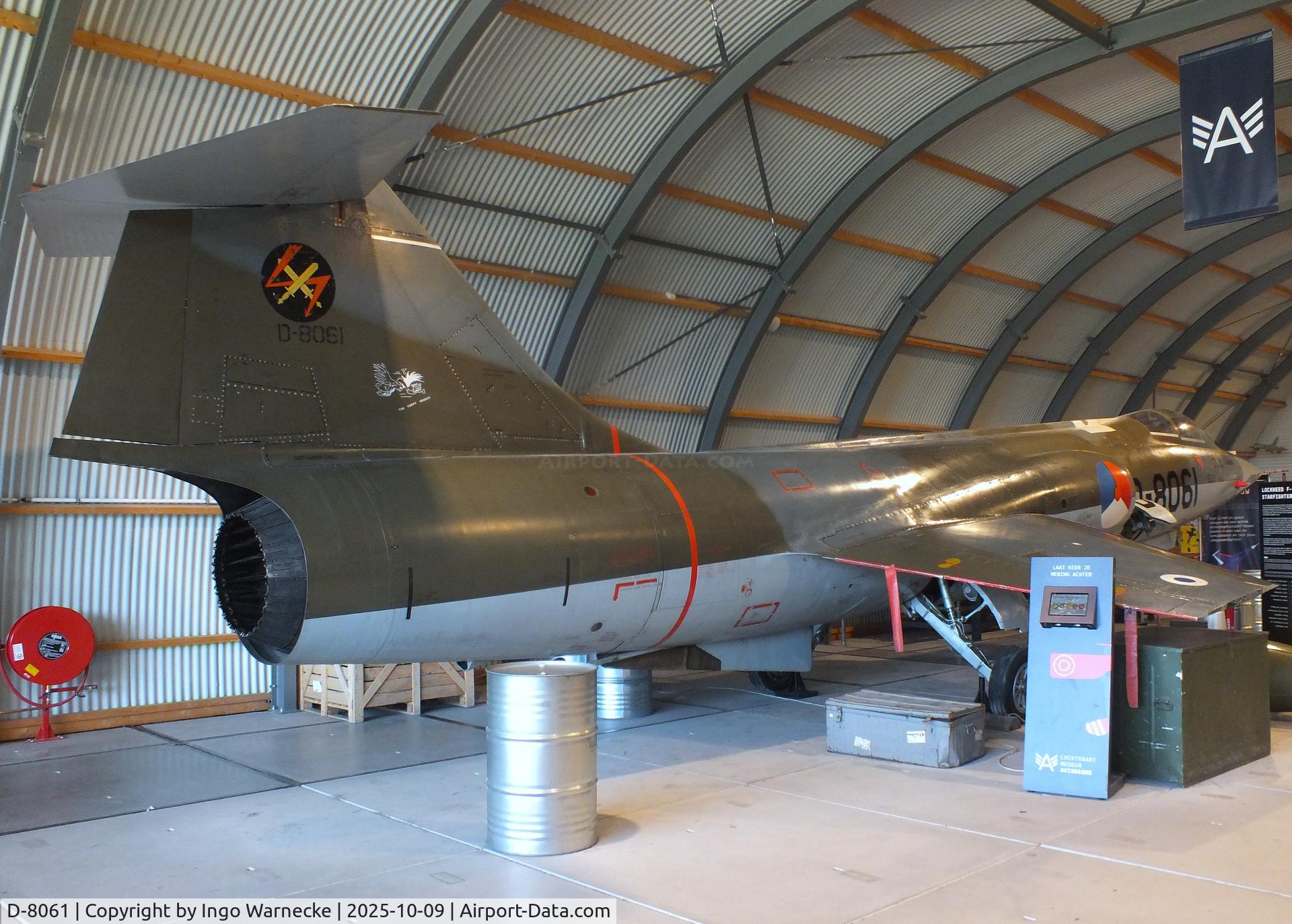 D-8061, 1963 Lockheed F-104G Starfighter C/N 683-8061, Lockheed F-104G Starfighter at the Aviodrome, Lelystad