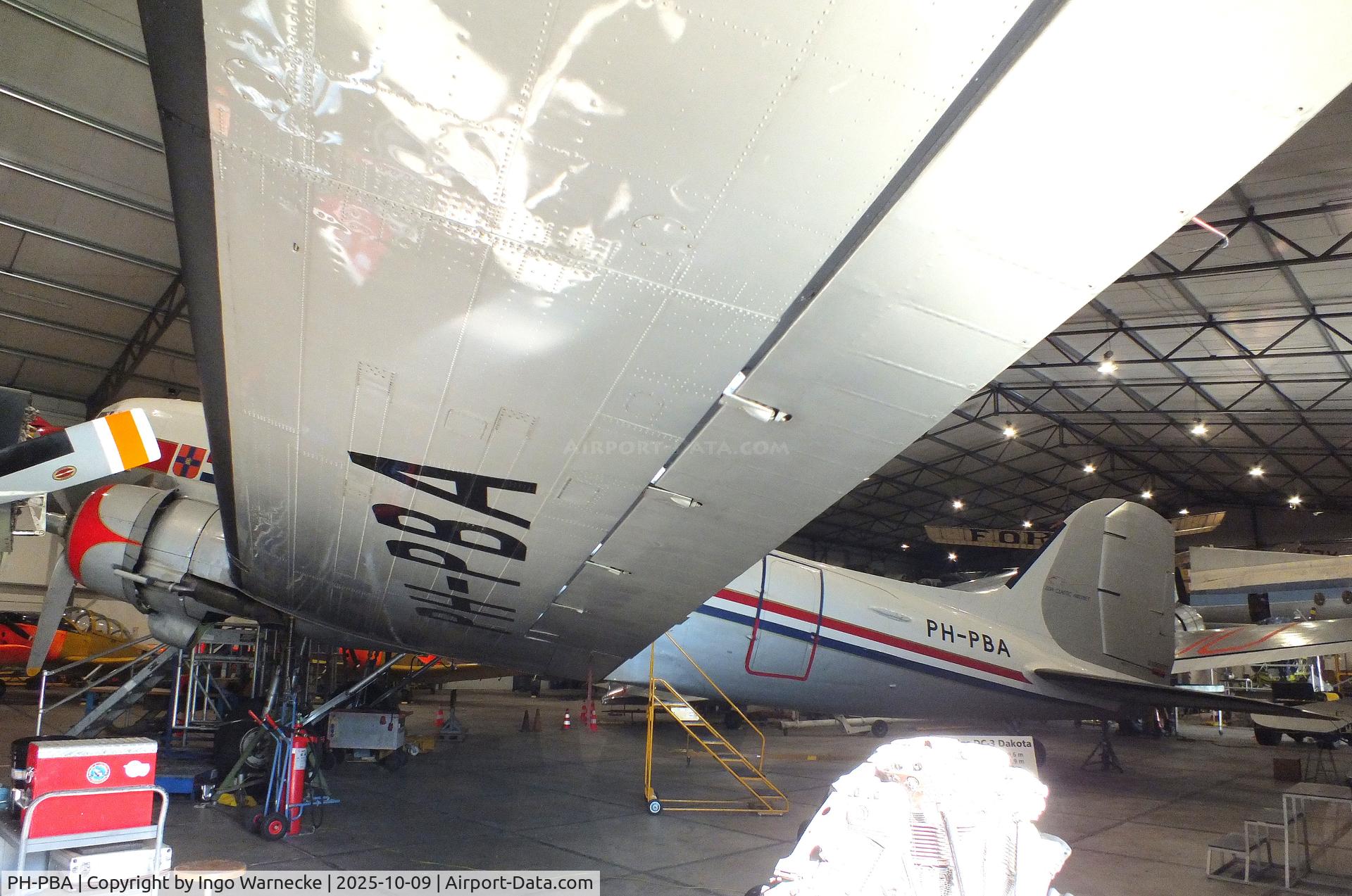 PH-PBA, 1943 Douglas DC-3C-S1C3G (C-47A-75-DL) C/N 19434, Douglas DC-3C-S1C3G (C-47A-75-DL) at the Aviodrome, Lelystad