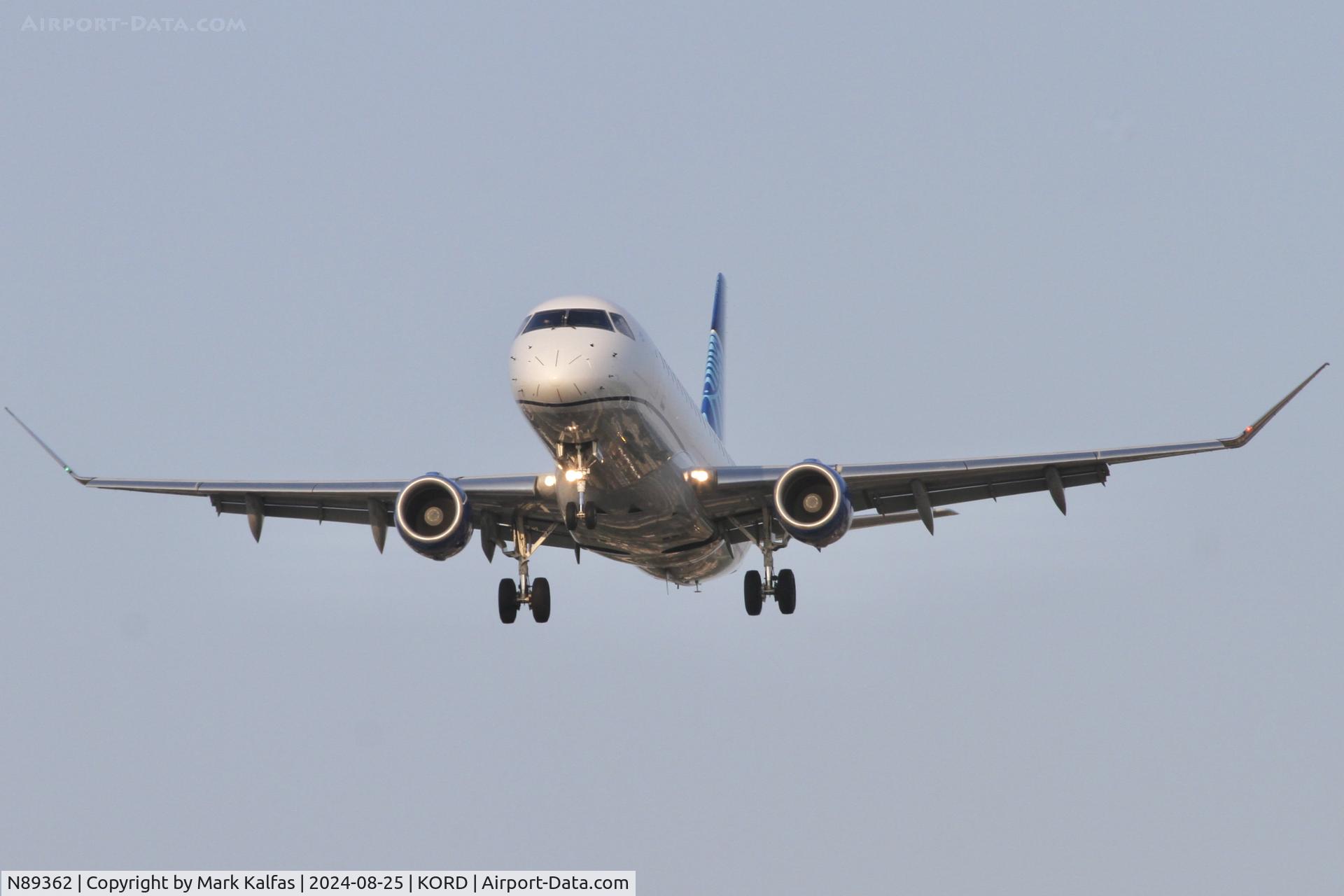 N89362, 2020 Embraer 175R (ERJ-170-200LR) C/N 17000856, E75L SkyWest / United Express Embraer 175R ERJ-170-200LR N89362 arriving 28C ORD