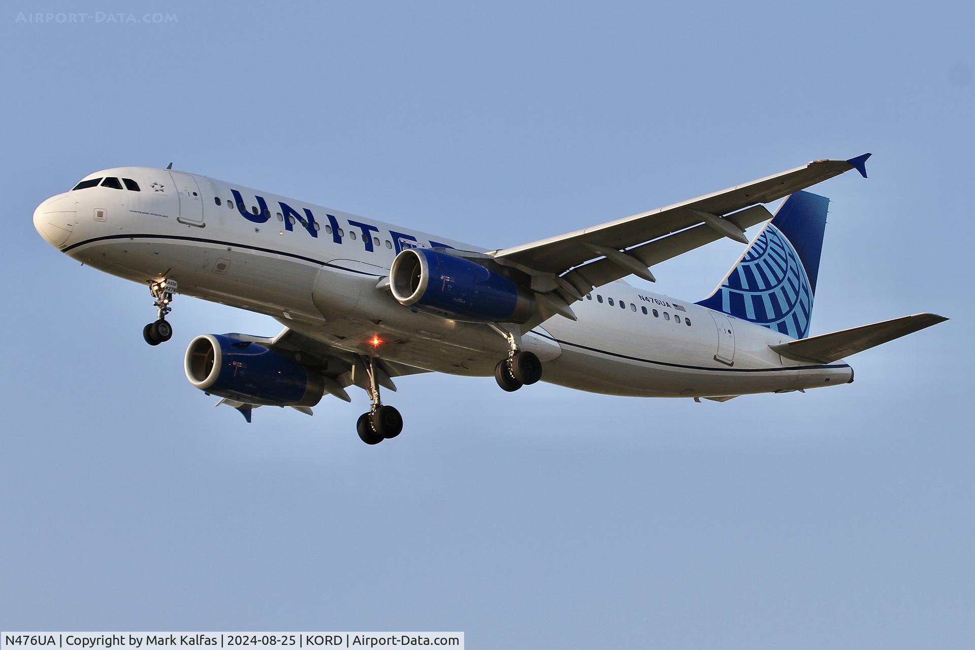 N476UA, 2001 Airbus A320-232 C/N 1508, A320 United A320 United Airbus A320-232, N476UA,arriving 28C ORD