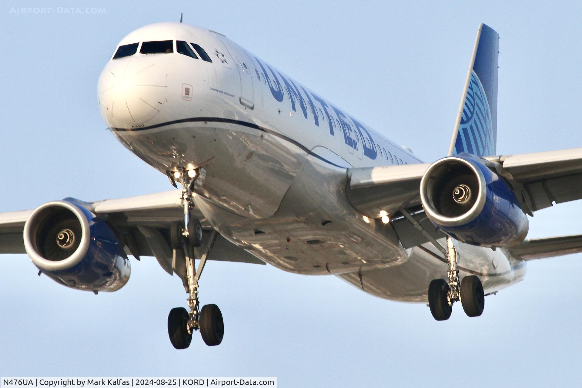 N476UA, 2001 Airbus A320-232 C/N 1508, A320 United A320 United Airbus A320-232, N476UA,arriving 28C ORD