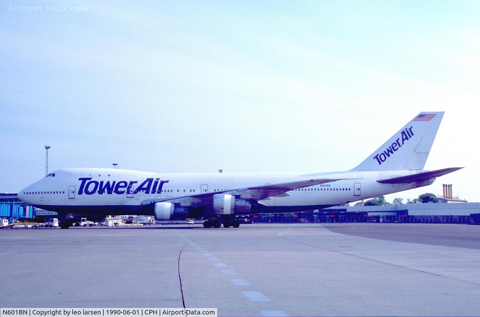 N601BN, 1970 Boeing 747-127 C/N 20207, Copenhagen in 1990 s.