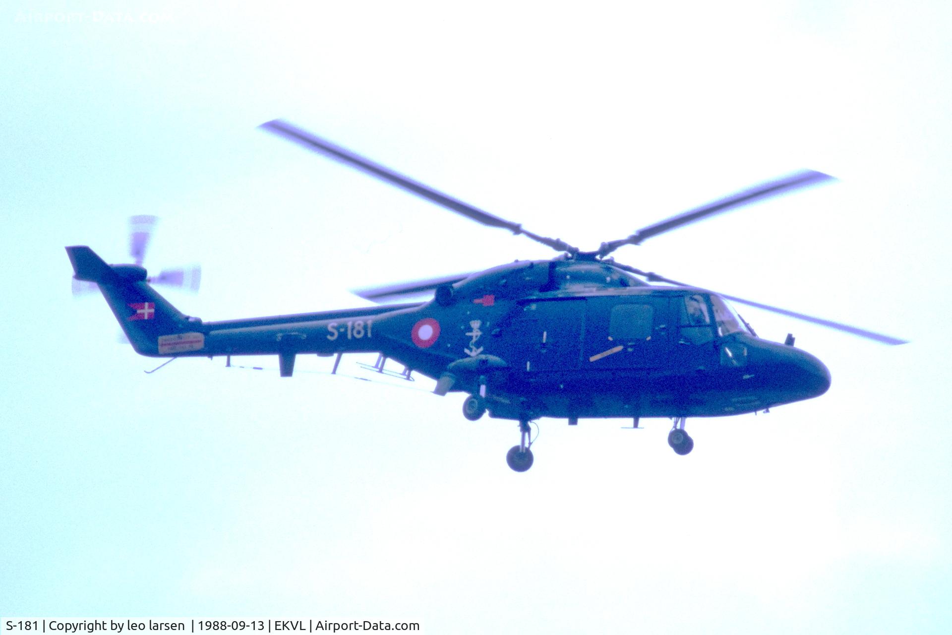 S-181, Westland Lynx MK80 C/N 181, Værløse AB.13.9.1988