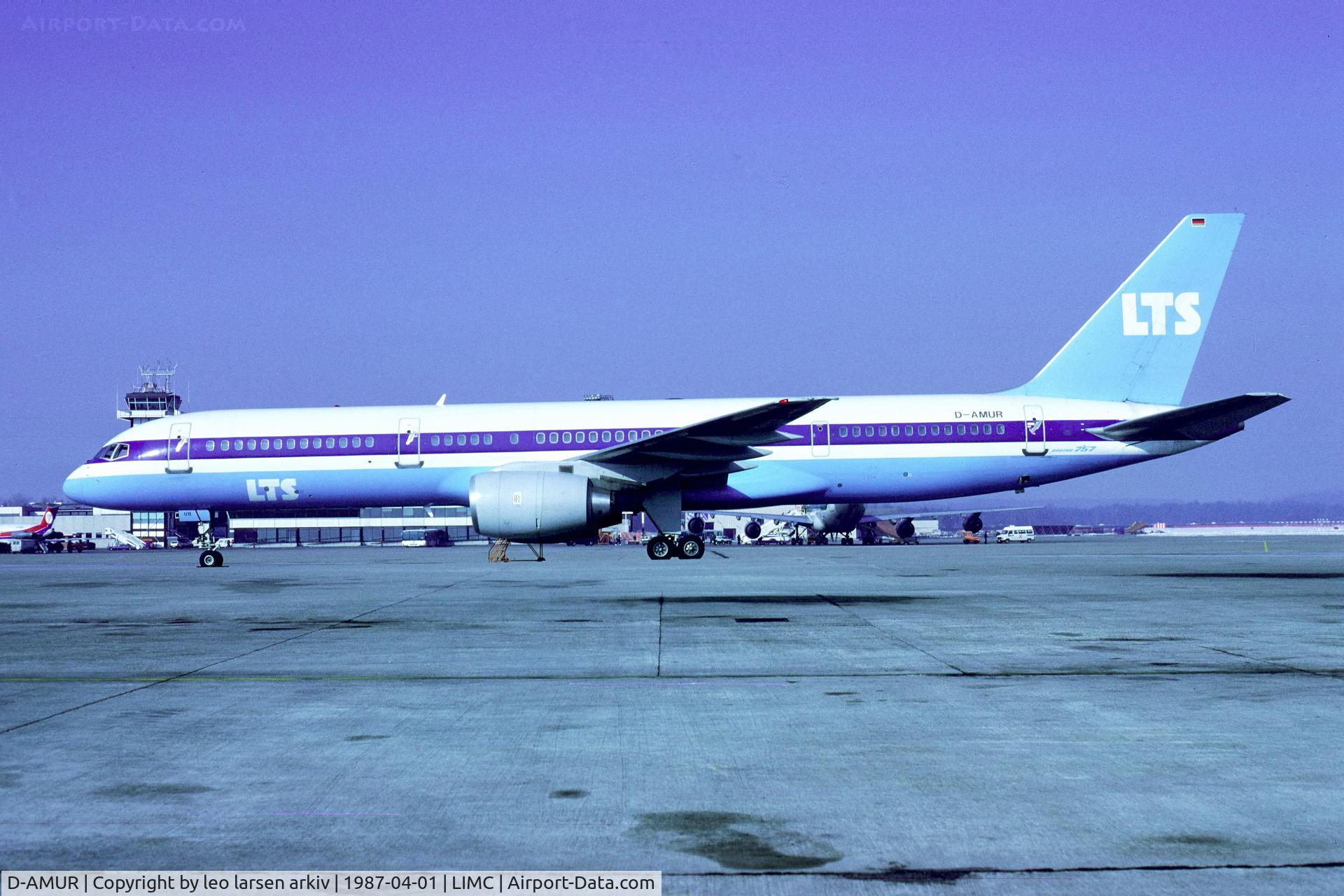 D-AMUR, 1984 Boeing 757-2G5 C/N 23118, Malpensa Milano 4.1987