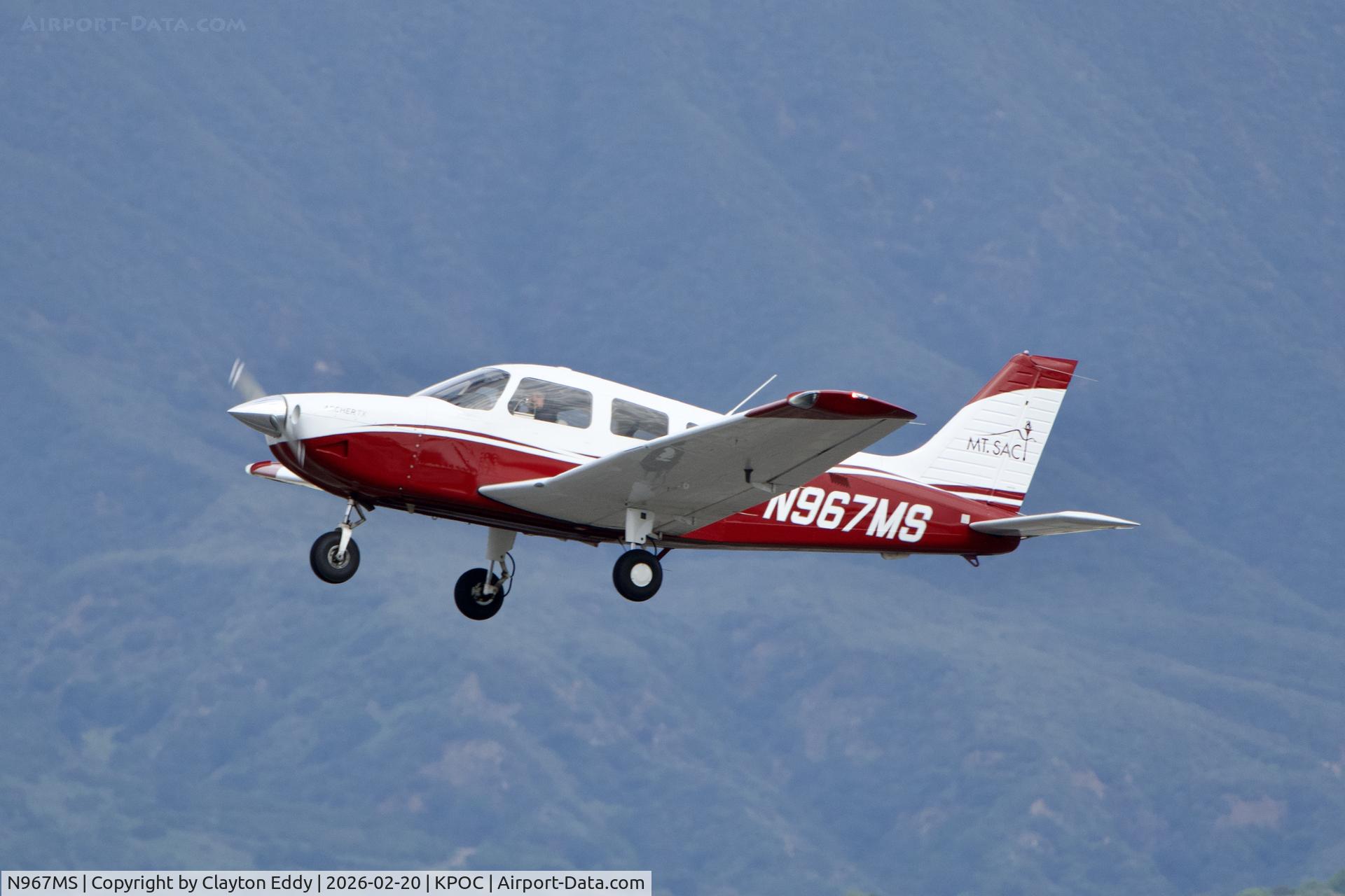N967MS, 2023 Piper PA-28-161 Archer TX C/N 2881637, Brackett airport in California 2026
