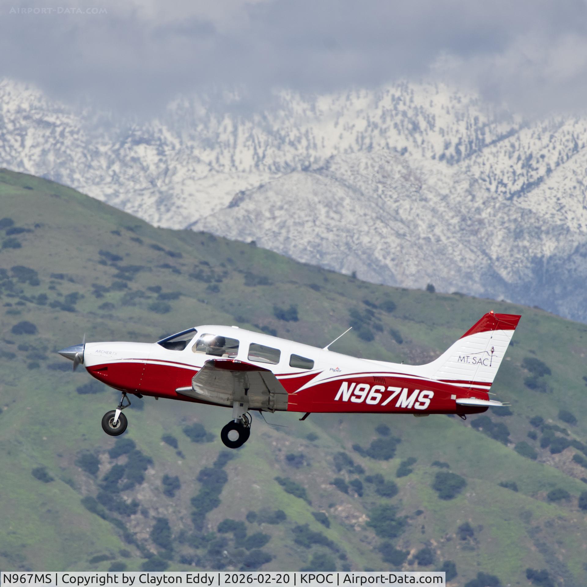 N967MS, 2023 Piper PA-28-161 Archer TX C/N 2881637, Brackett airport in California 2026