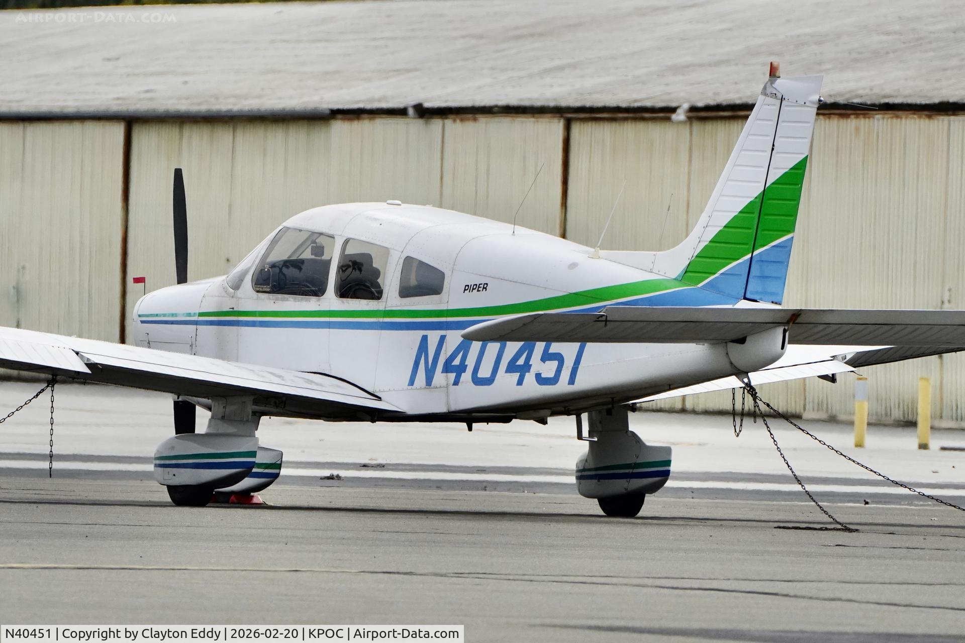 N40451, 1977 Piper PA-28-161 C/N 28-7816015, Brackett airport in California 2026