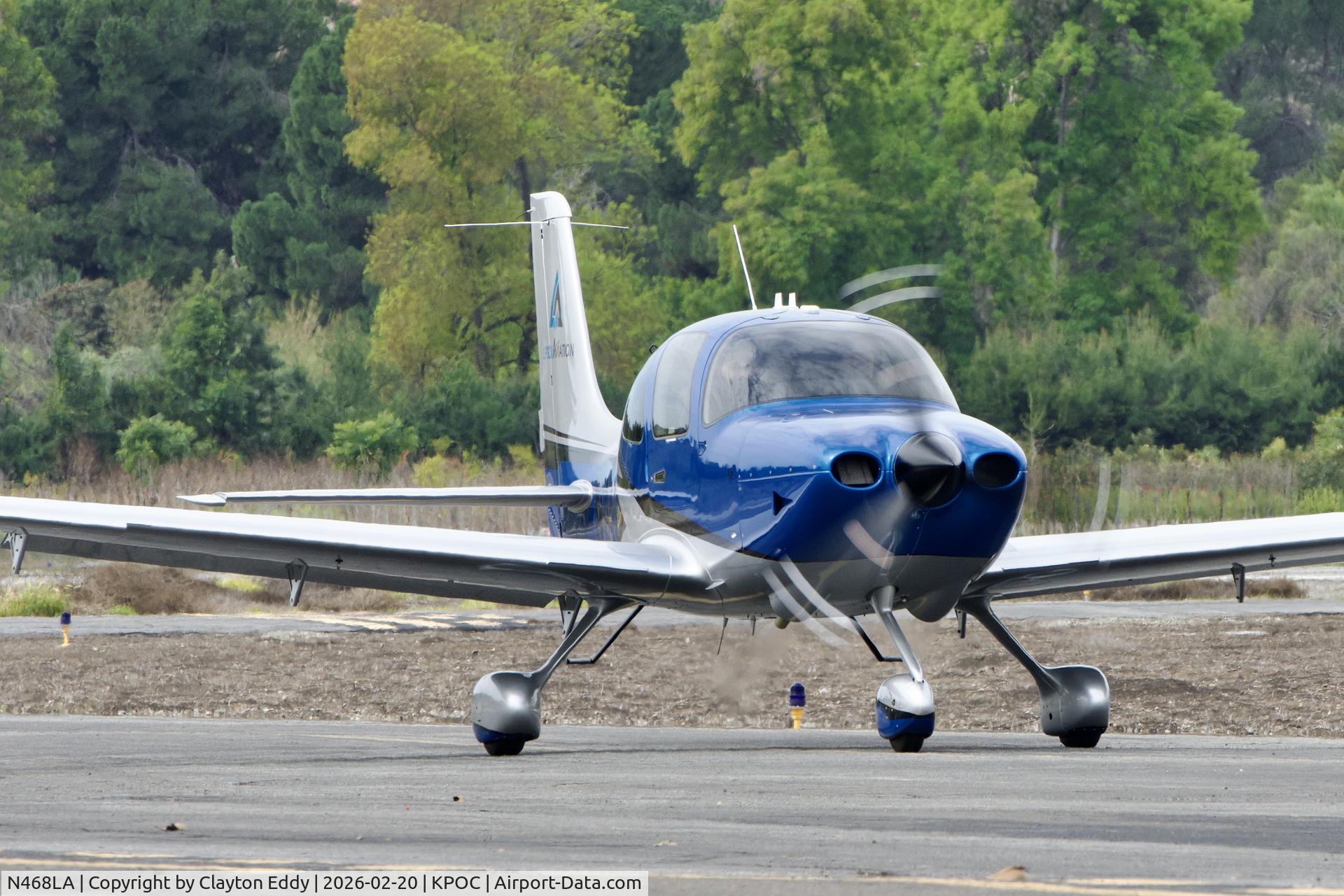 N468LA, 2025 Cirrus SR20 Premium C/N 10766, Brackett airport in California 2026