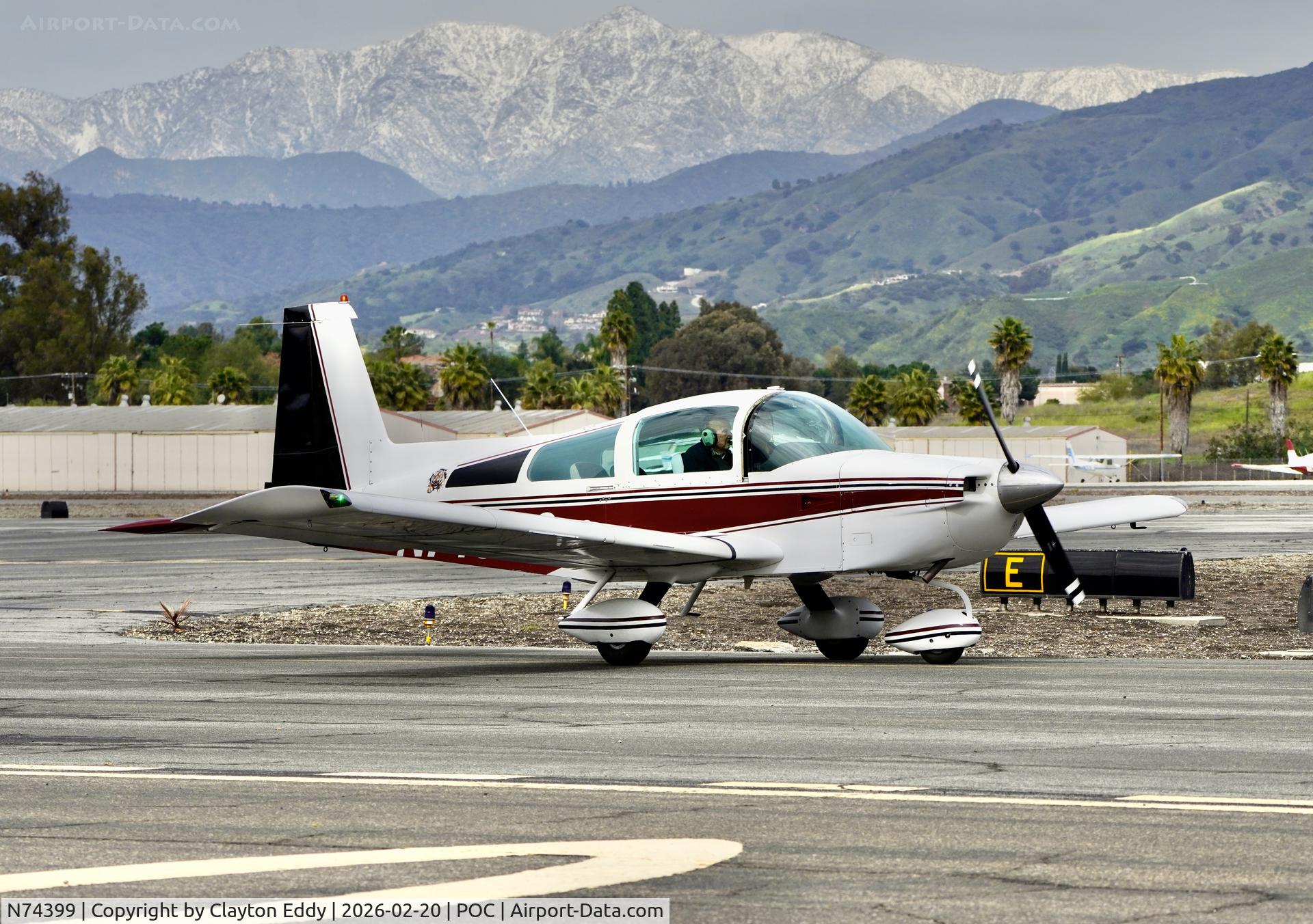 N74399, 1975 Grumman American AA-5B Tiger C/N AA5B-0212, Brackett airport in California 2026