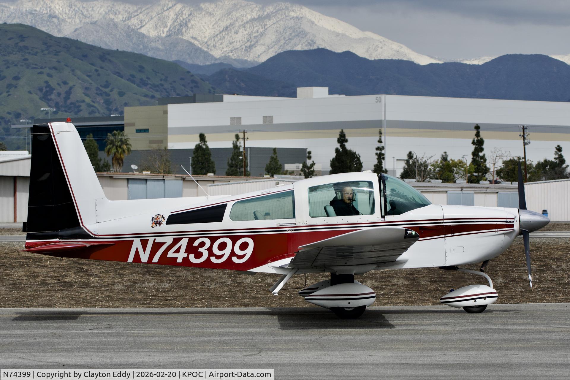 N74399, 1975 Grumman American AA-5B Tiger C/N AA5B-0212, Brackett airport in California 2026
