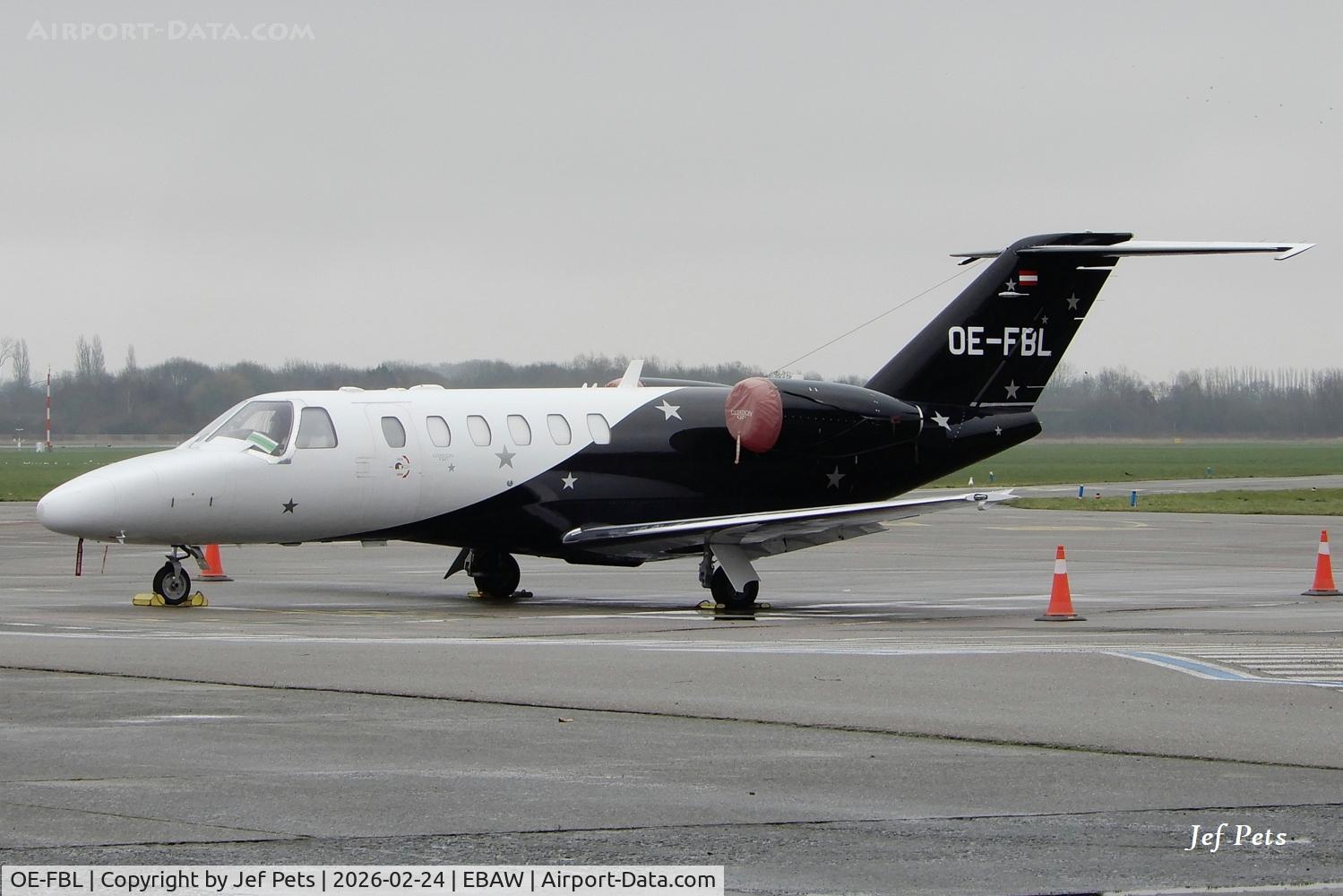 OE-FBL, 2011 Cessna 525A CitationJet CJ2+ C/N 525A-0485, At Antwerp Airport.