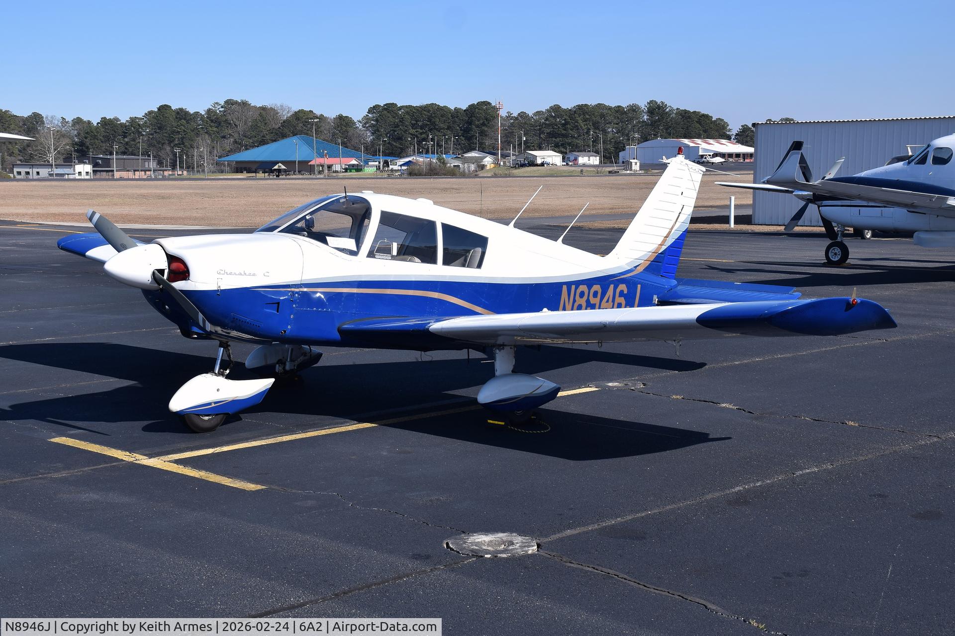 N8946J, 1965 Piper PA-28-180 C/N 28-2964, Northwest corner of 6A2