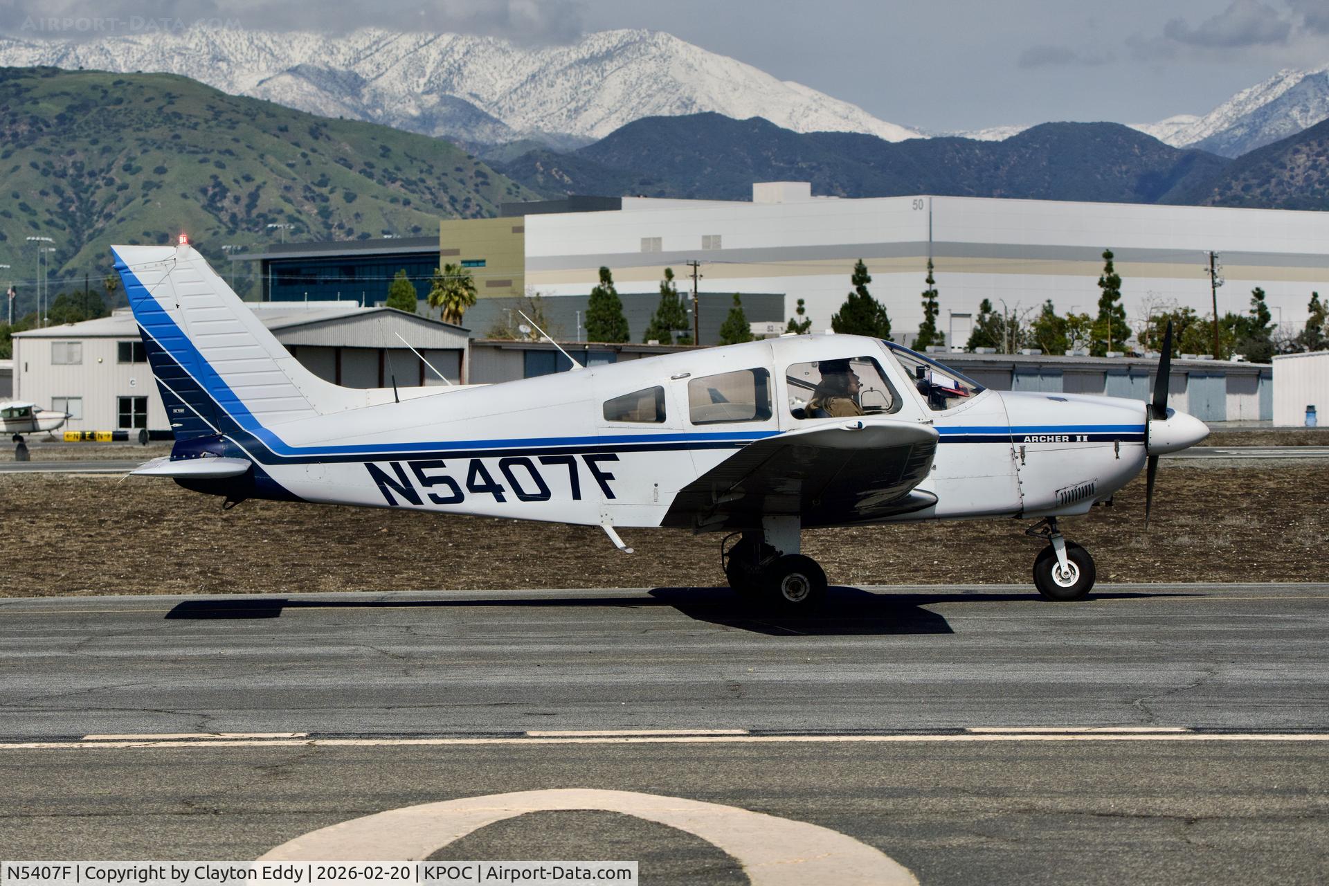 N5407F, 1977 Piper PA-28-181 Archer II C/N 28-7790112, Cable airport in California 2026