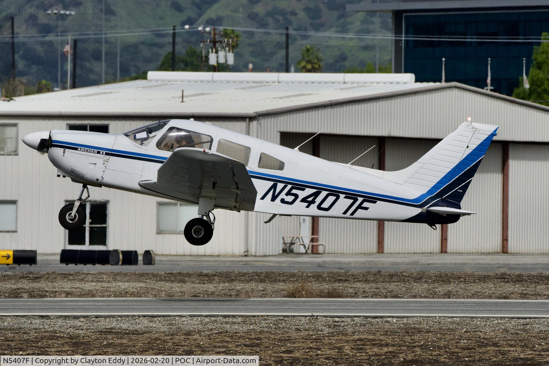 N5407F, 1977 Piper PA-28-181 Archer II C/N 28-7790112, Brackett airport in California 2026